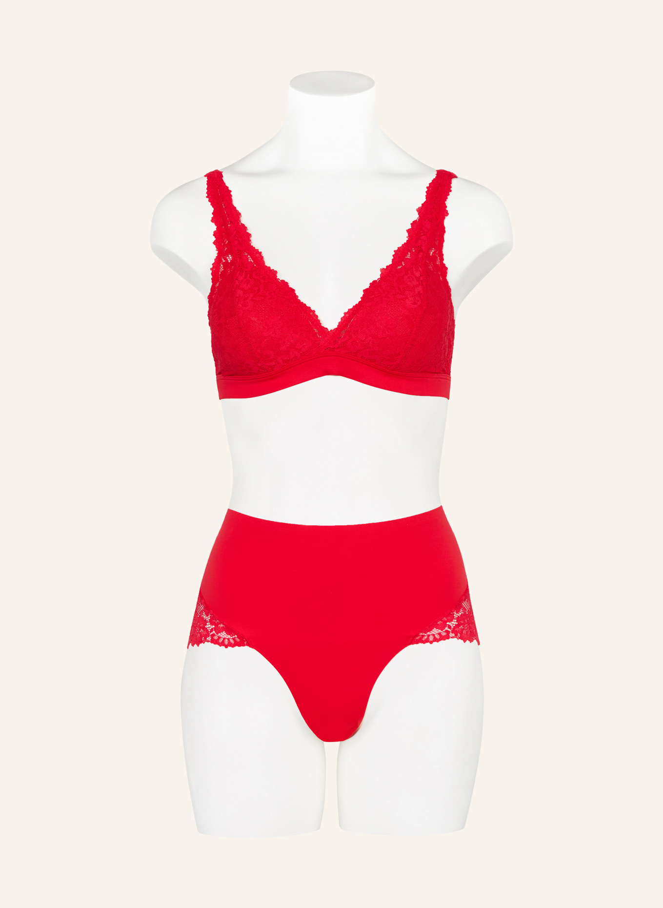 MARIE JO Majtki z wysokim stanem SOFT STUDIO: CZERWONY