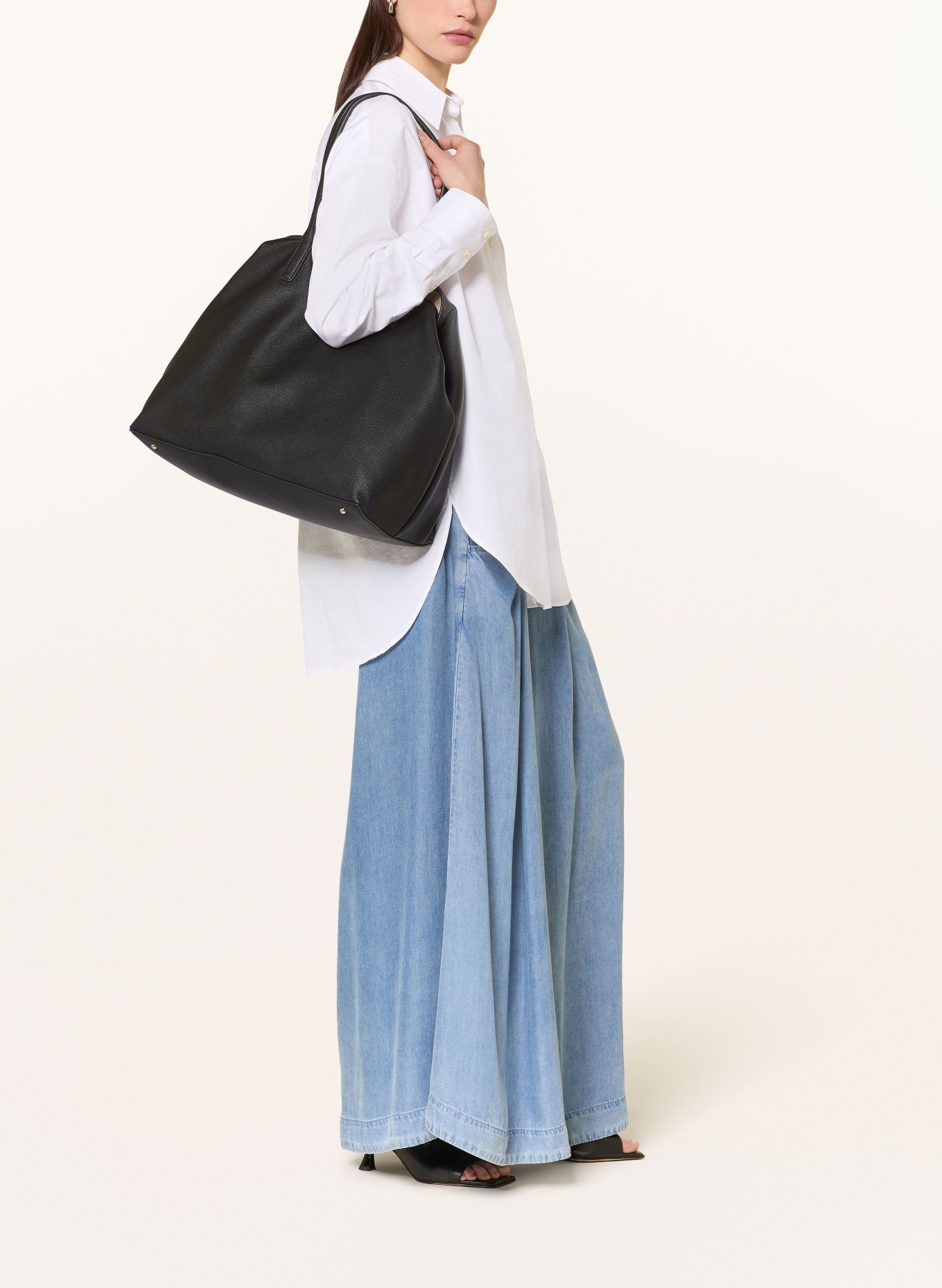 ELIAS RUMELIS HERMA-broek in jeanslook: BLAUW