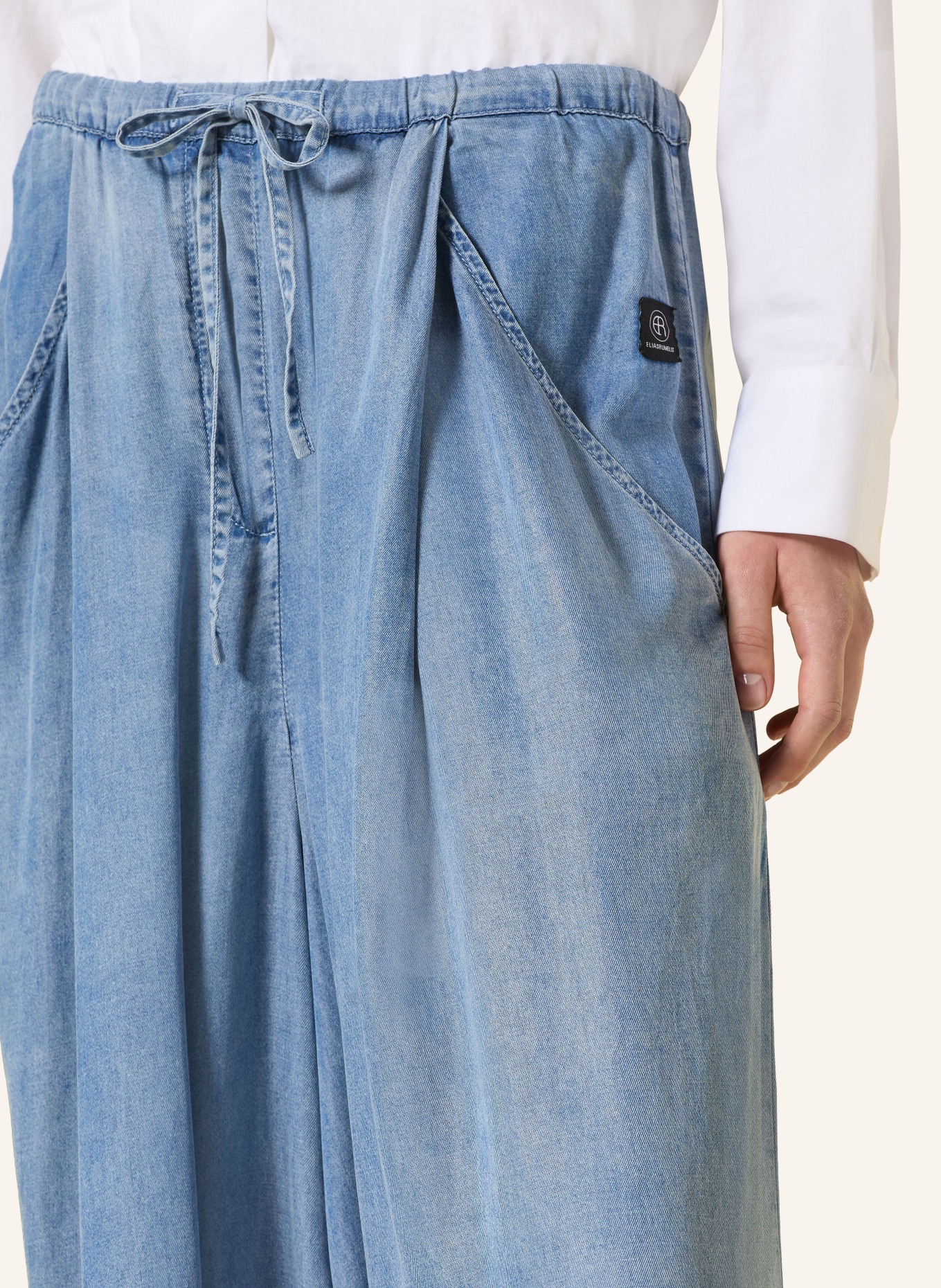 ELIAS RUMELIS HERMA-broek in jeanslook: BLAUW