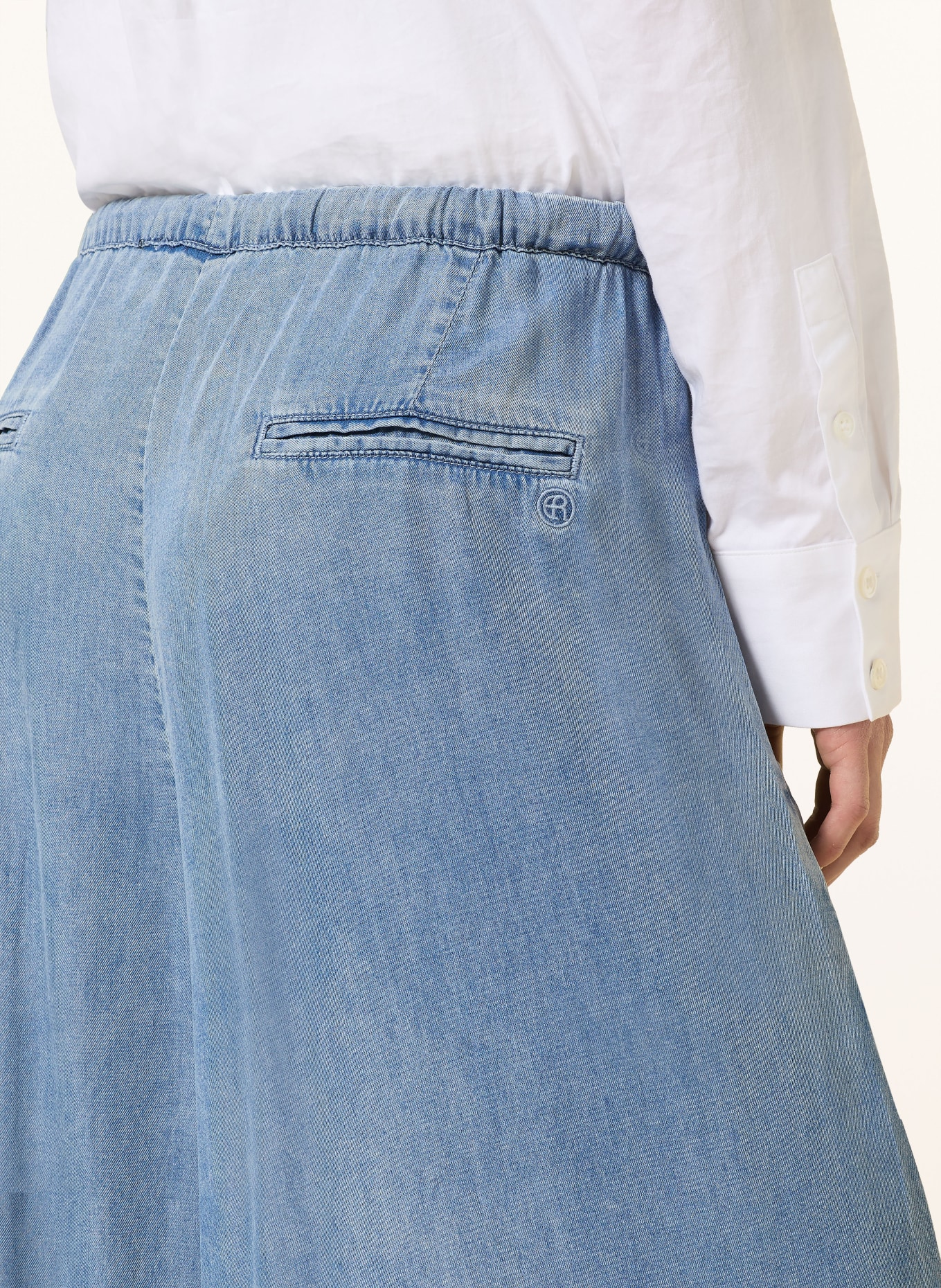 ELIAS RUMELIS HERMA-broek in jeanslook: BLAUW