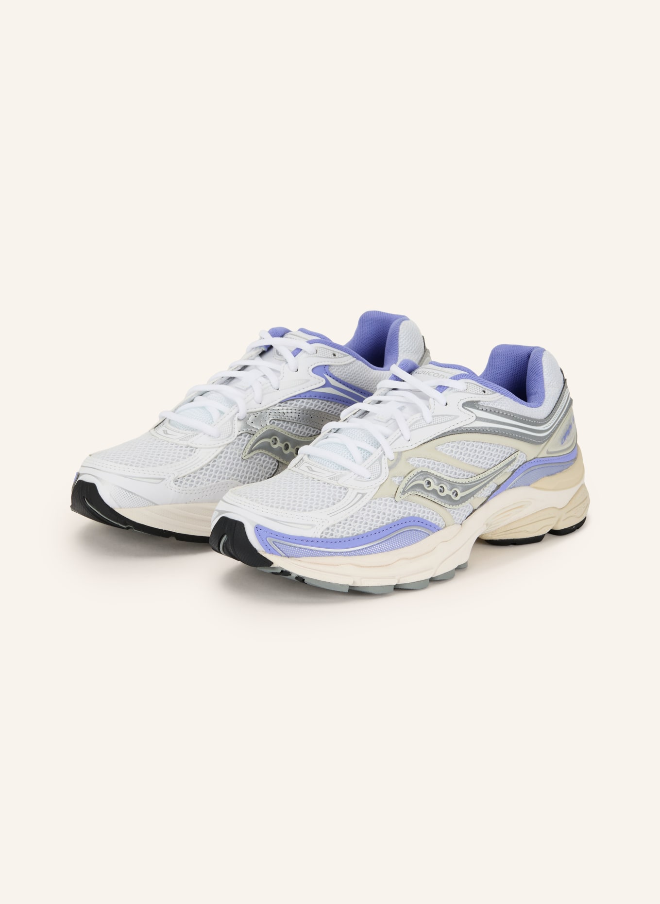 saucony Baskets PROGRID OMNI 9: BLANC / ARGENT / LILAS CLAIR