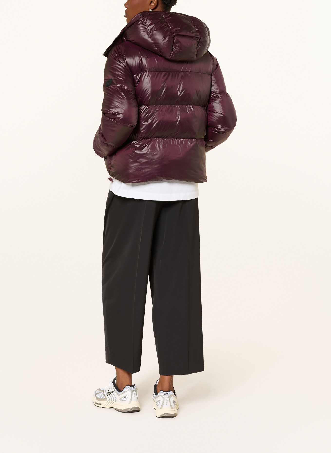 darling harbour Quilted jacket with removable hood: BORDEAUX