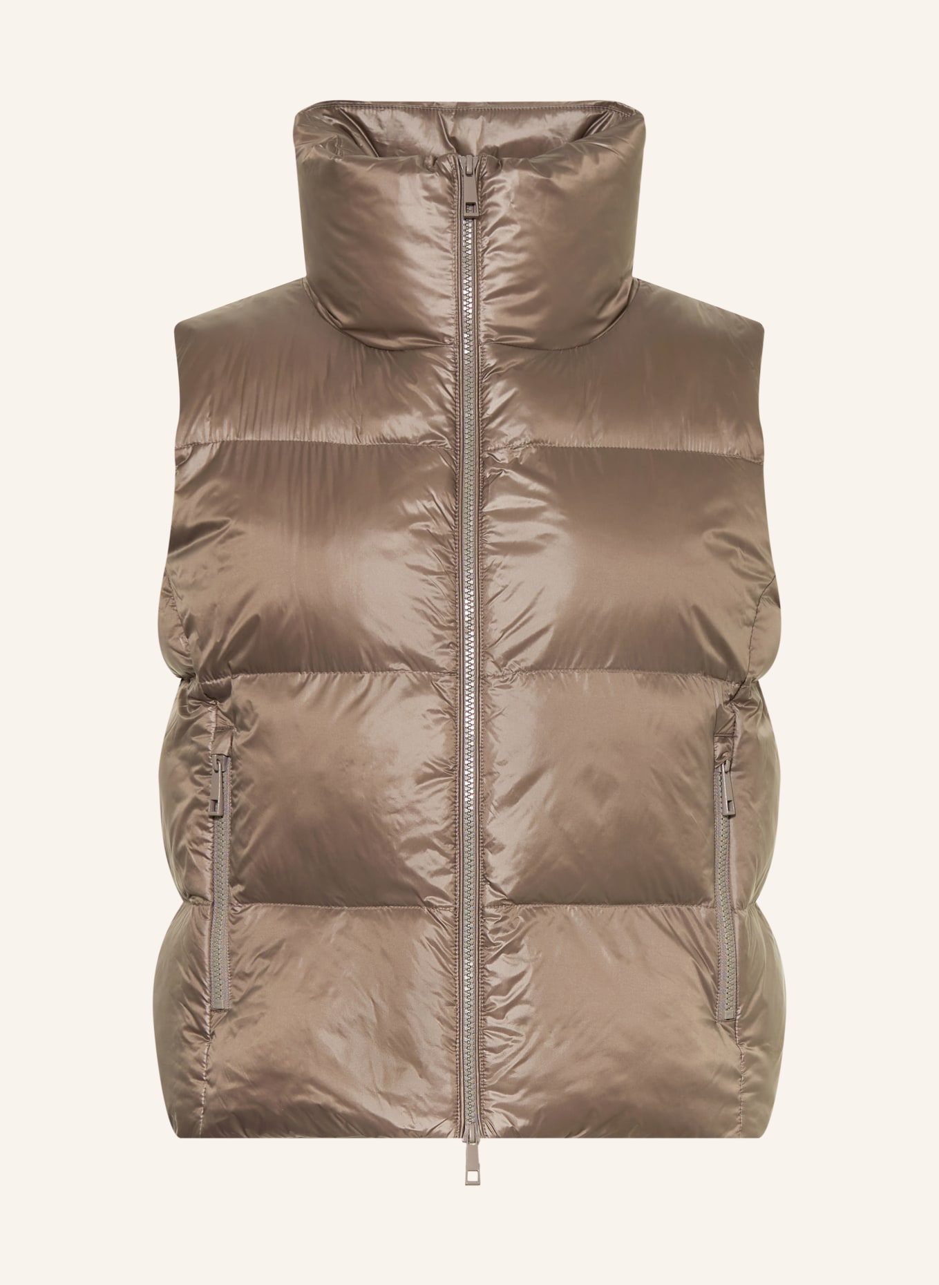 darling harbour Quilted vest: TAUPE