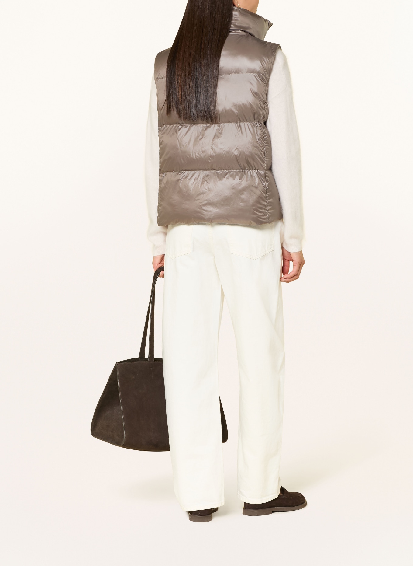 darling harbour Quilted vest: TAUPE