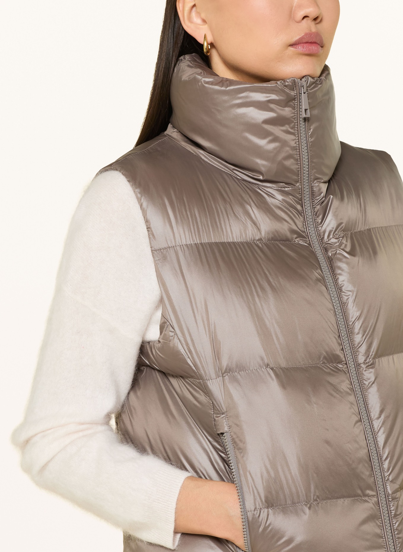 darling harbour Quilted vest: TAUPE