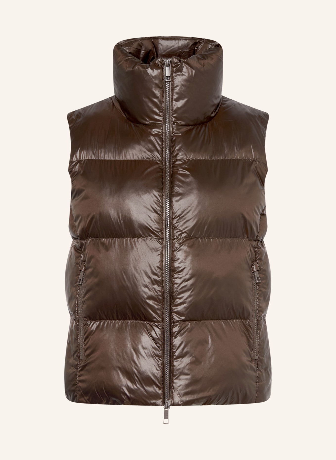 darling harbour Quilted vest: DARK BROWN