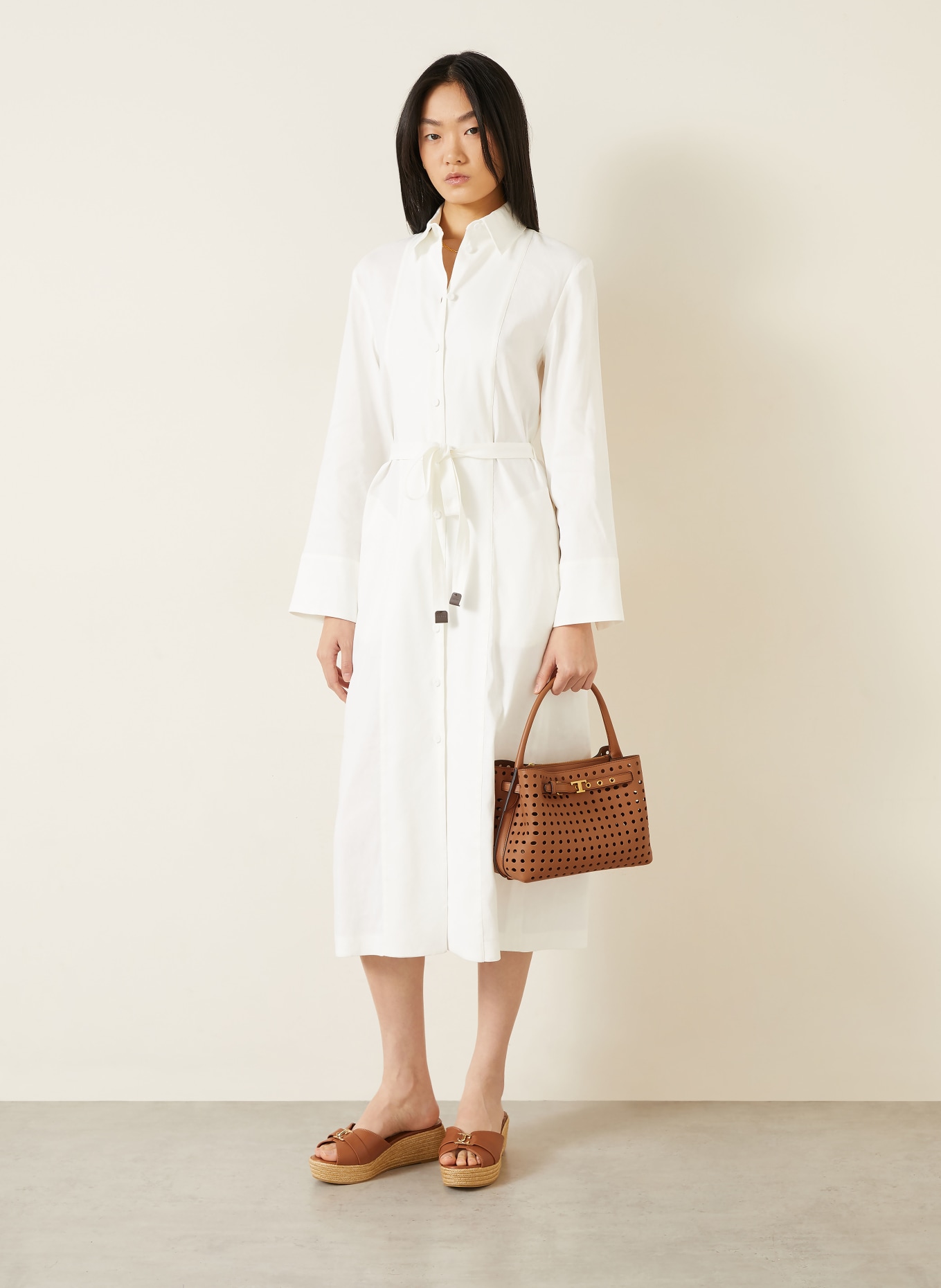 TOD'S Sac à main RUNWAY MINI avec découpes: MARRON / OR