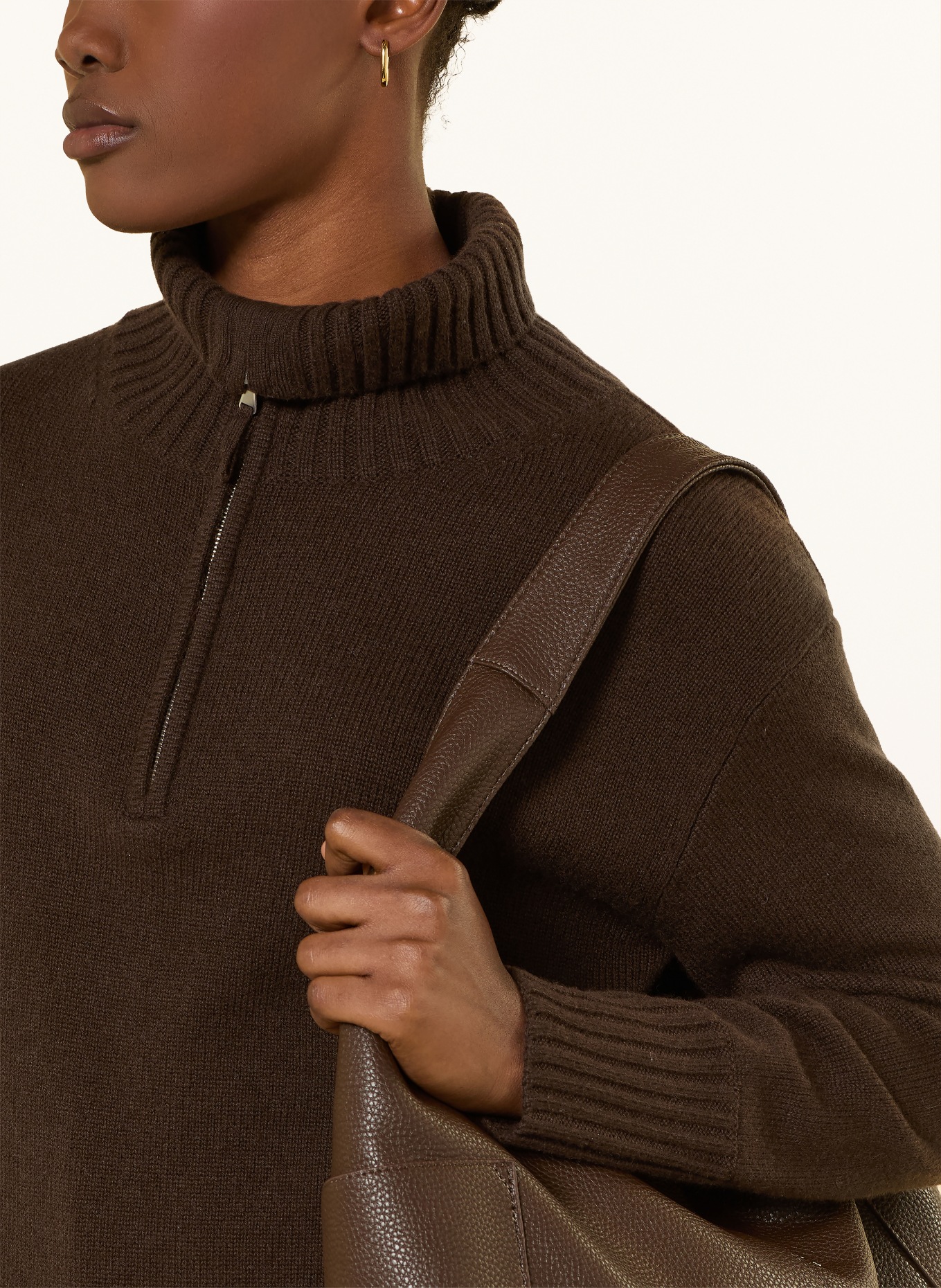 darling harbour Troyer mit Cashmere: DARK BROWN