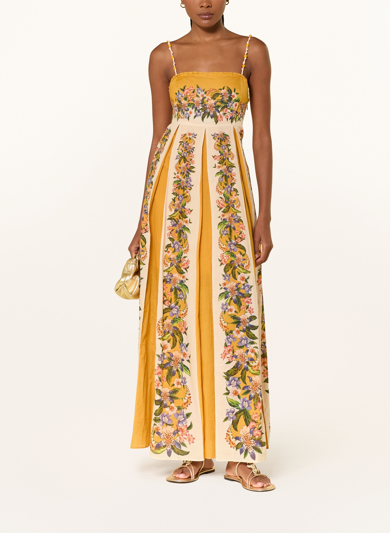 FARM RIO Kleid HILO STRIPES: GELB / CREME / LILA