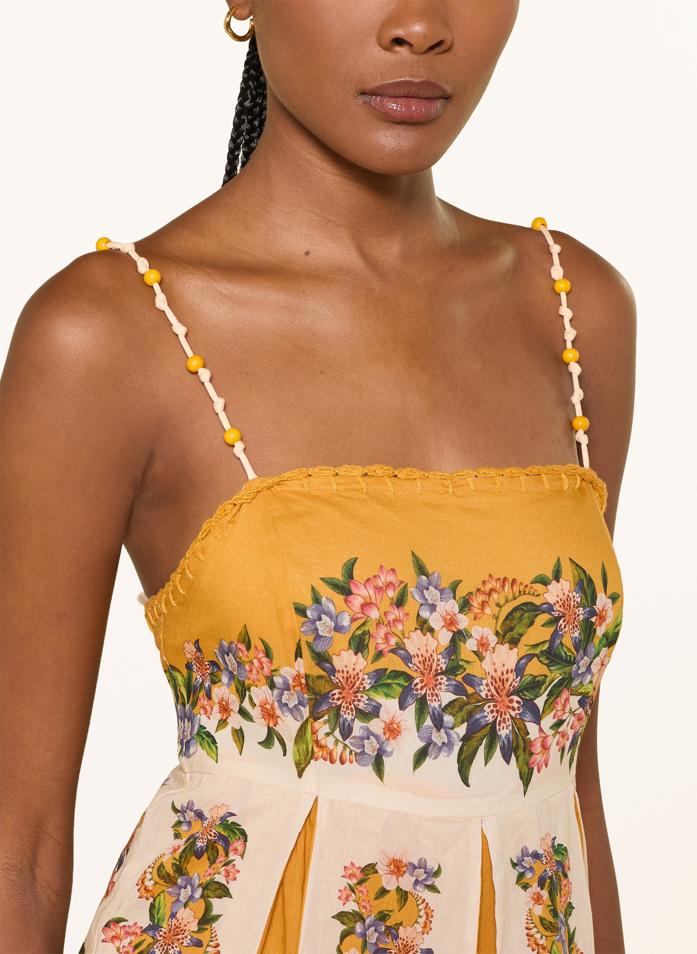 FARM RIO Kleid HILO STRIPES: GELB / CREME / LILA