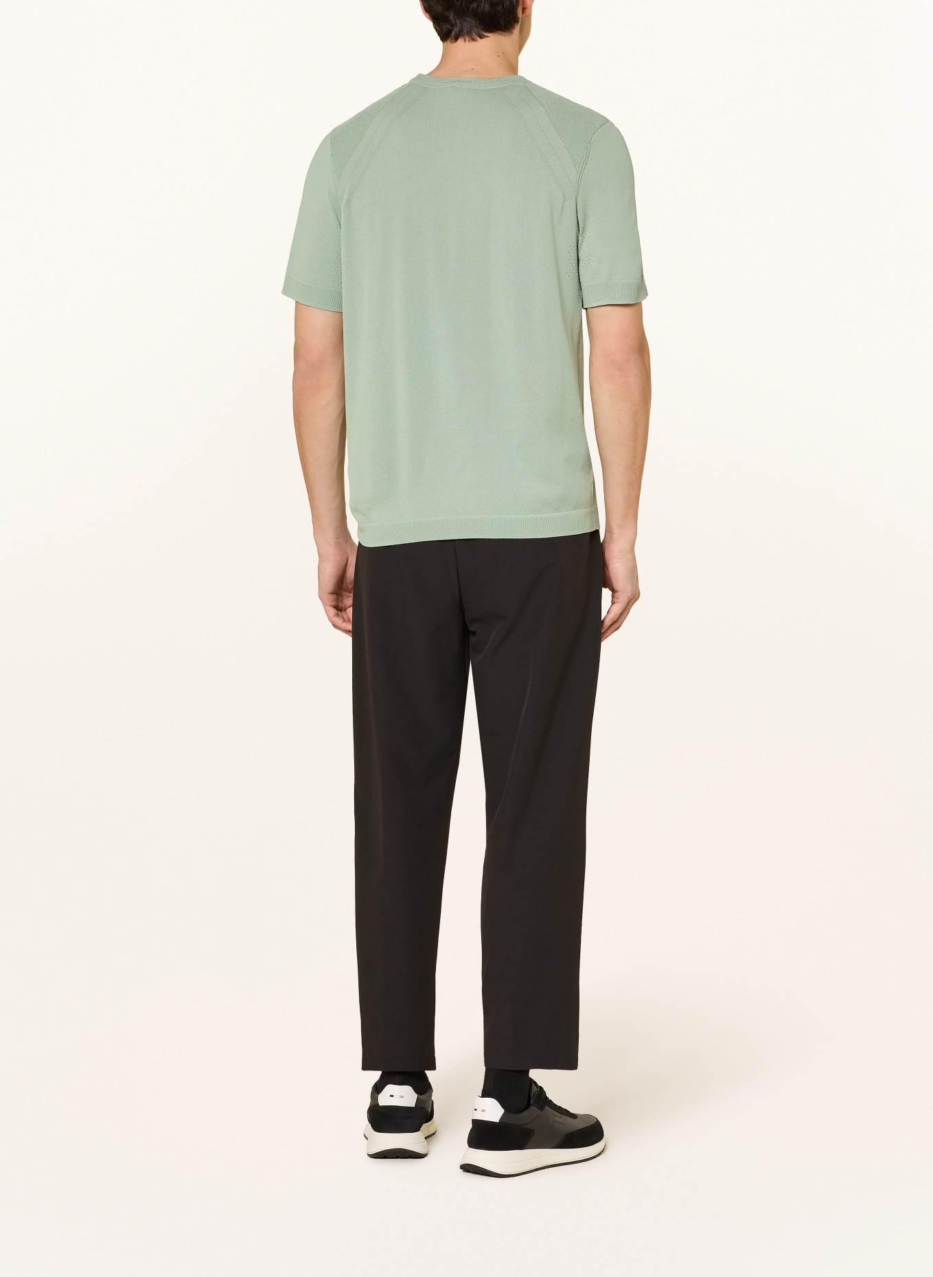 BOSS Strickshirt SPIRIT70: HELLGRÜN