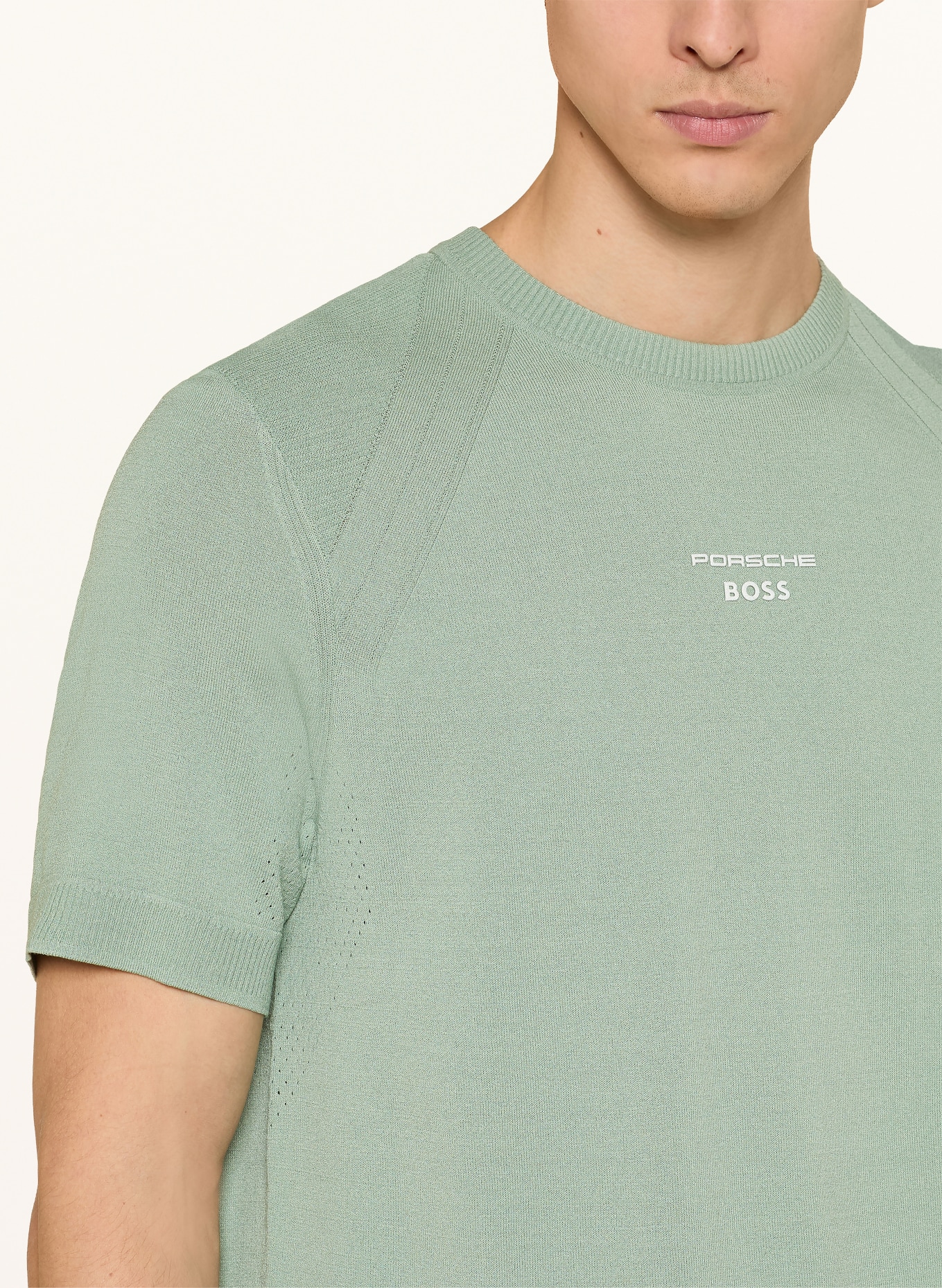 BOSS Strickshirt SPIRIT70: HELLGRÜN