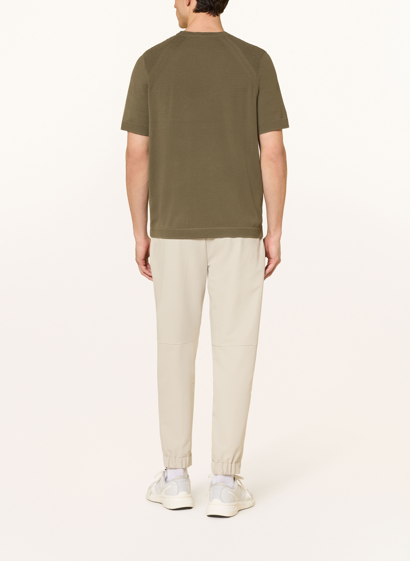 BOSS Strickshirt SPIRIT70: OLIV