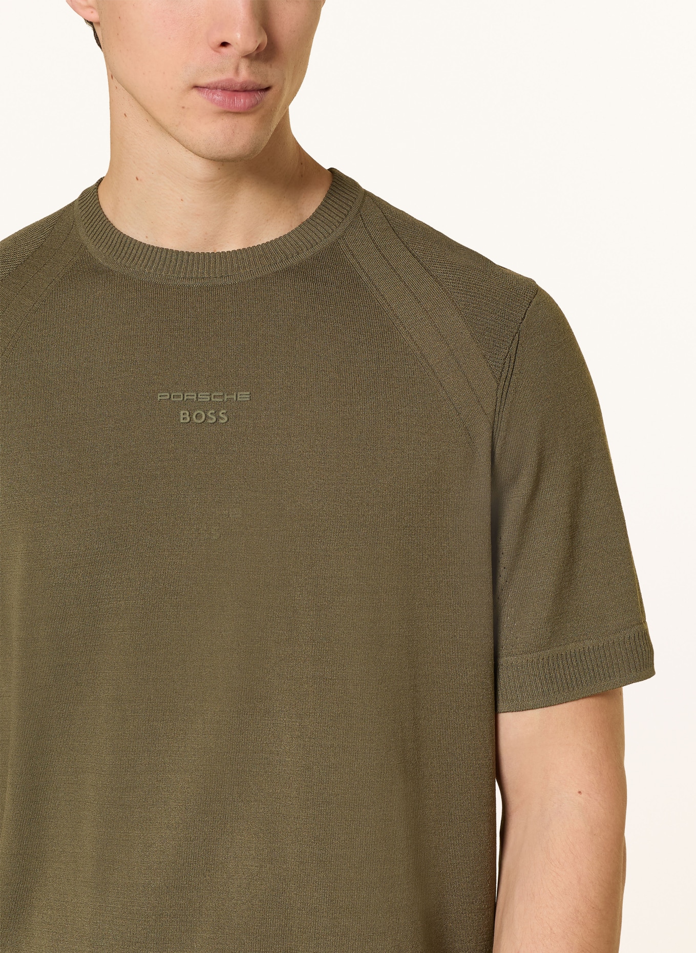 BOSS Strickshirt SPIRIT70: OLIV