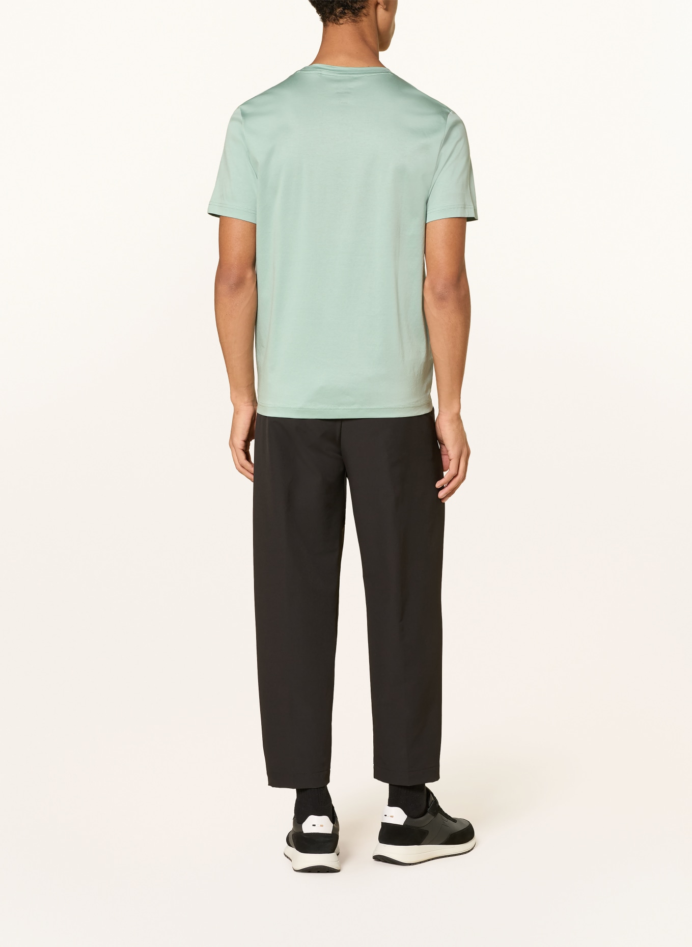 BOSS T-Shirt SPIRIT: HELLGRÜN / DUNKELGRAU / WEISS