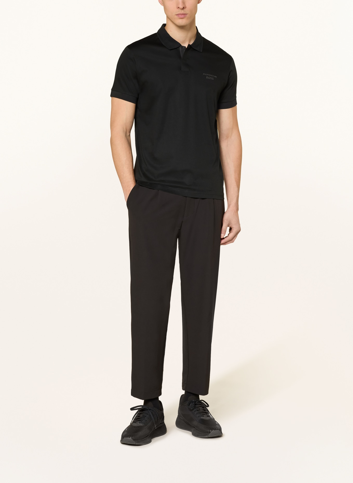 BOSS Polo en jersey SPIRIT 70, coupe classique: NOIR