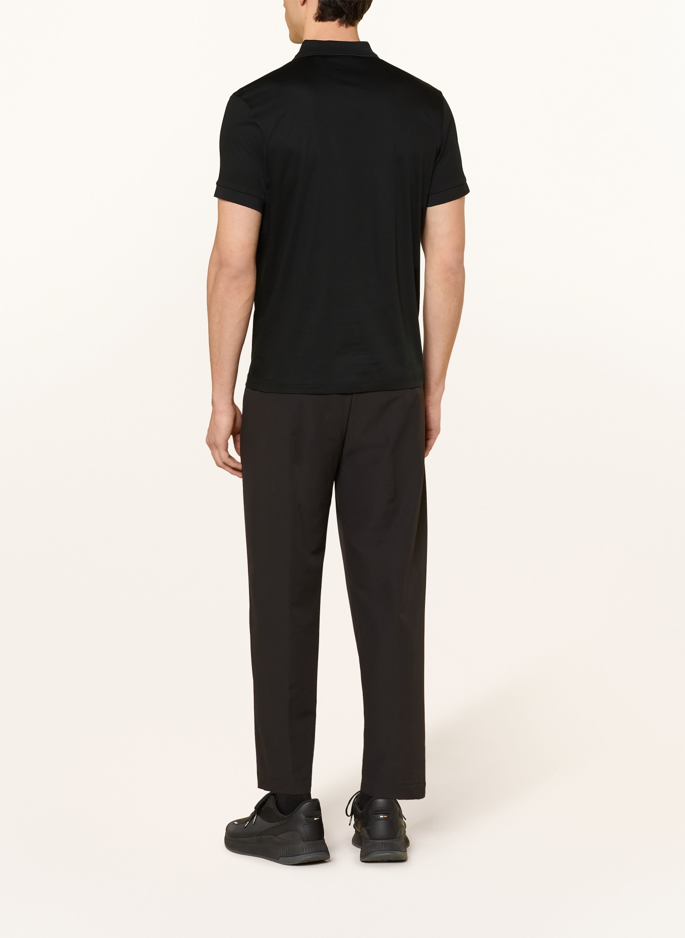 BOSS Polo en jersey SPIRIT 70, coupe classique: NOIR