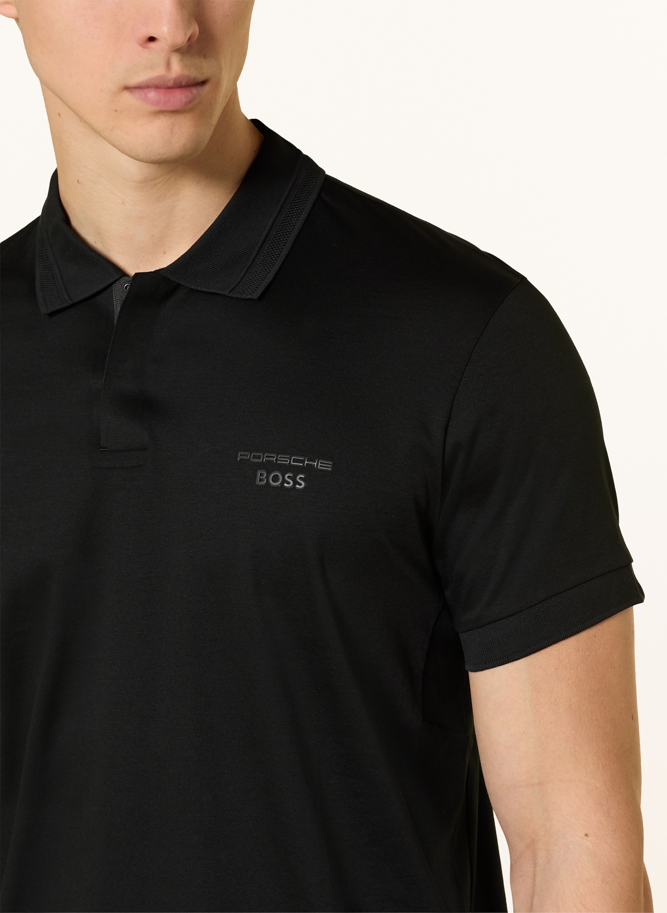 BOSS Polo en jersey SPIRIT 70, coupe classique: NOIR