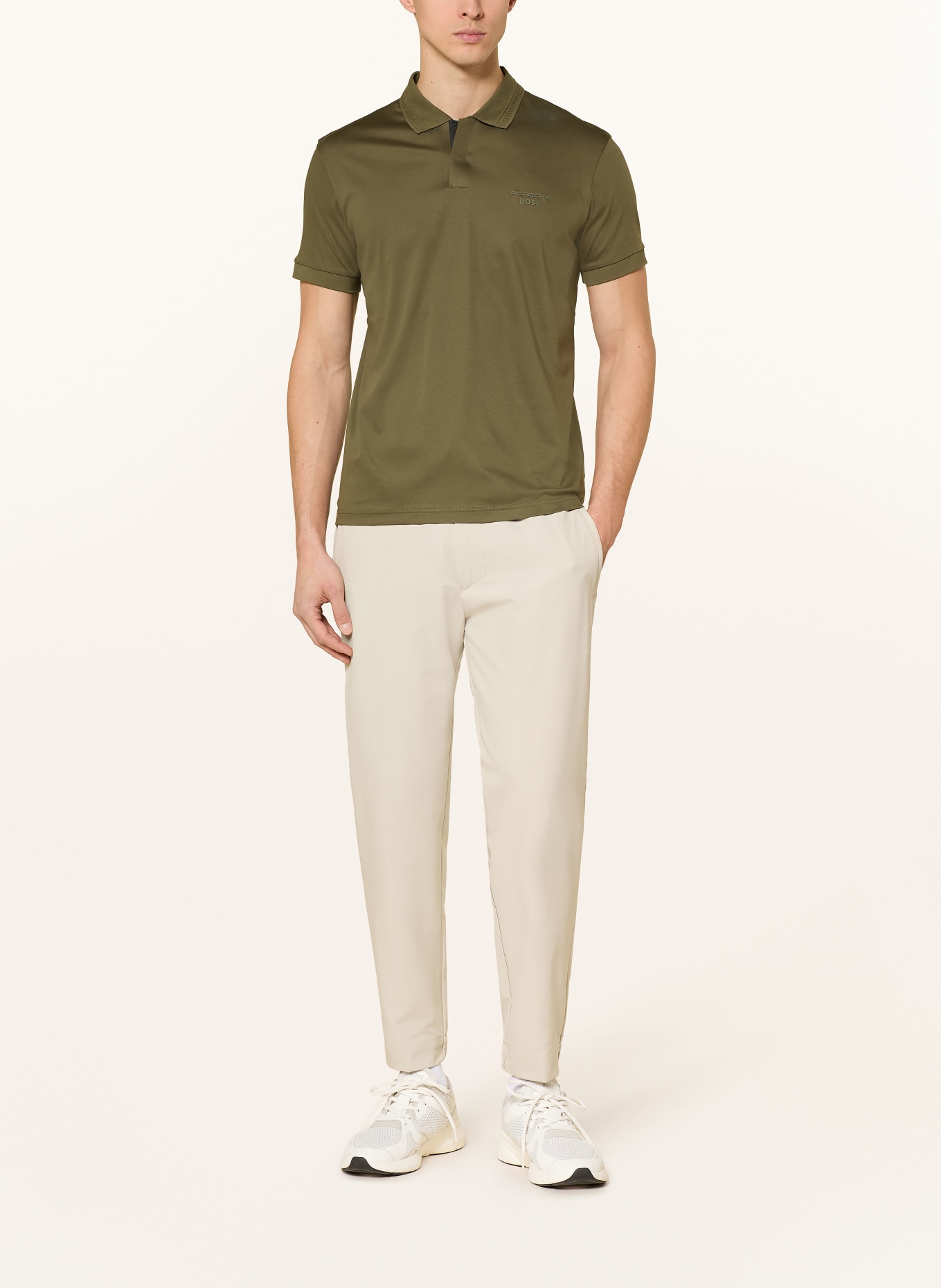 BOSS Polo en jersey SPIRIT 70, coupe classique: OLIVE