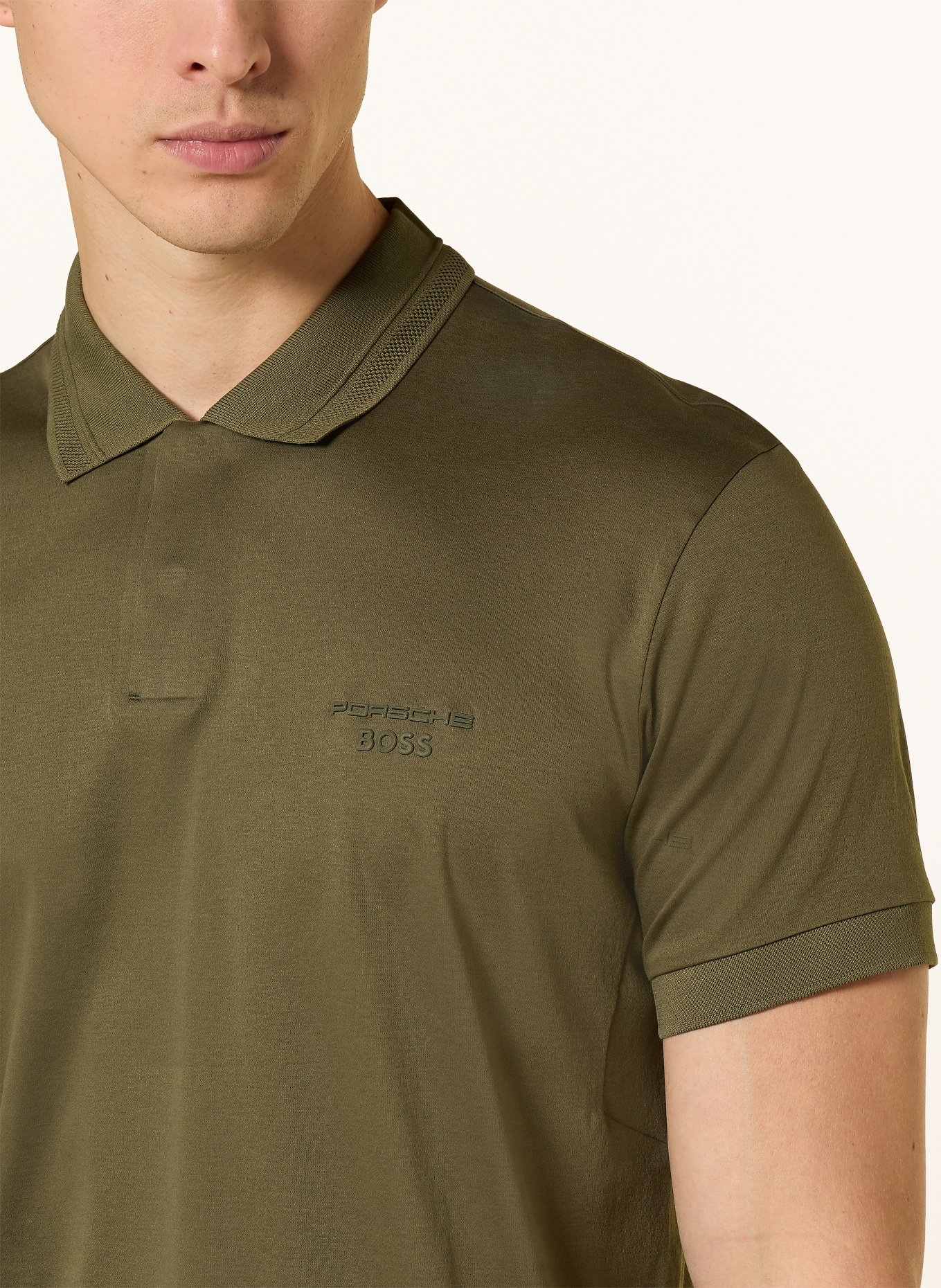 BOSS Polo en jersey SPIRIT 70, coupe classique: OLIVE