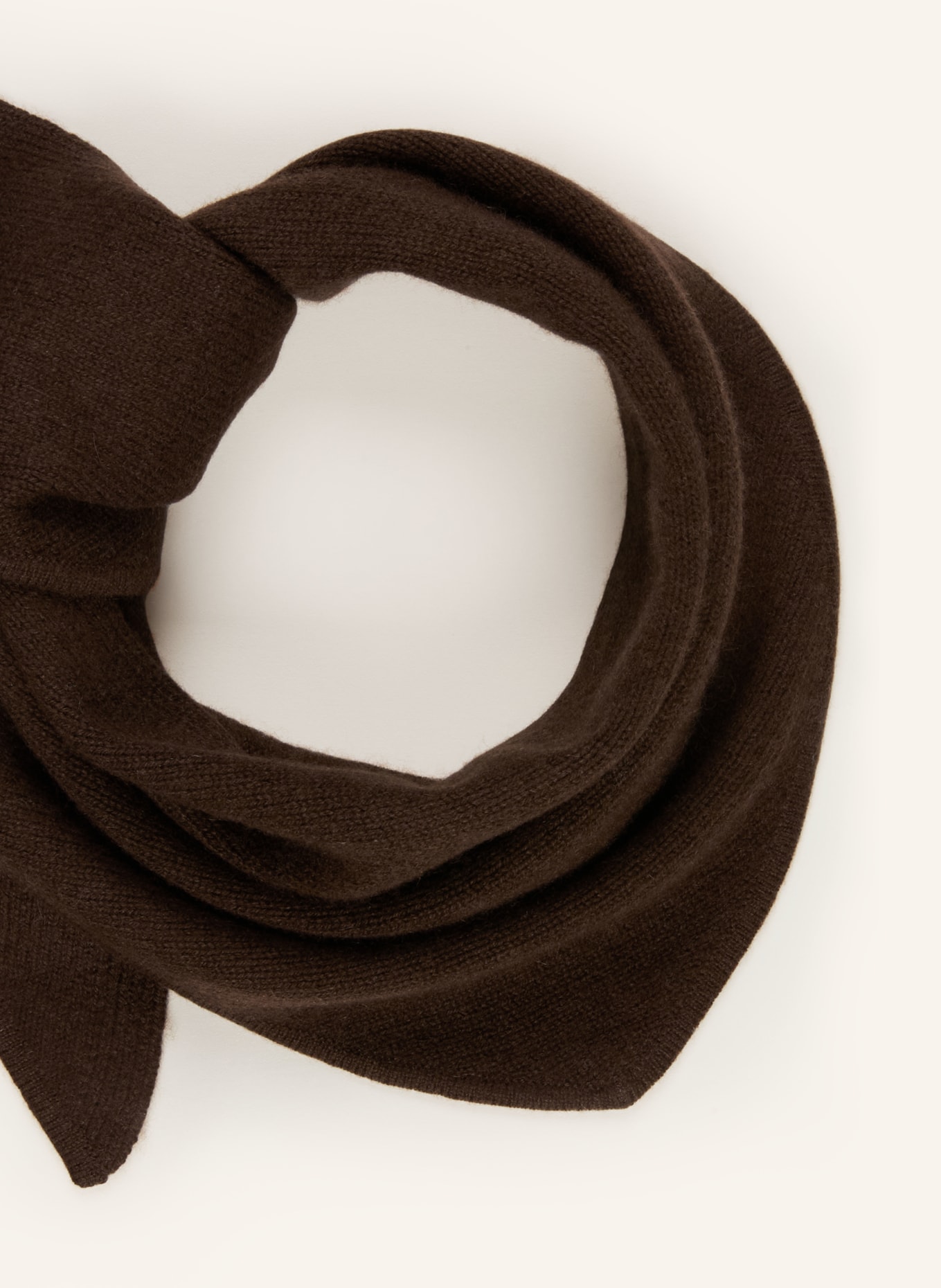darling harbour Dreieckstuch mit Cashmere: DARK BROWN