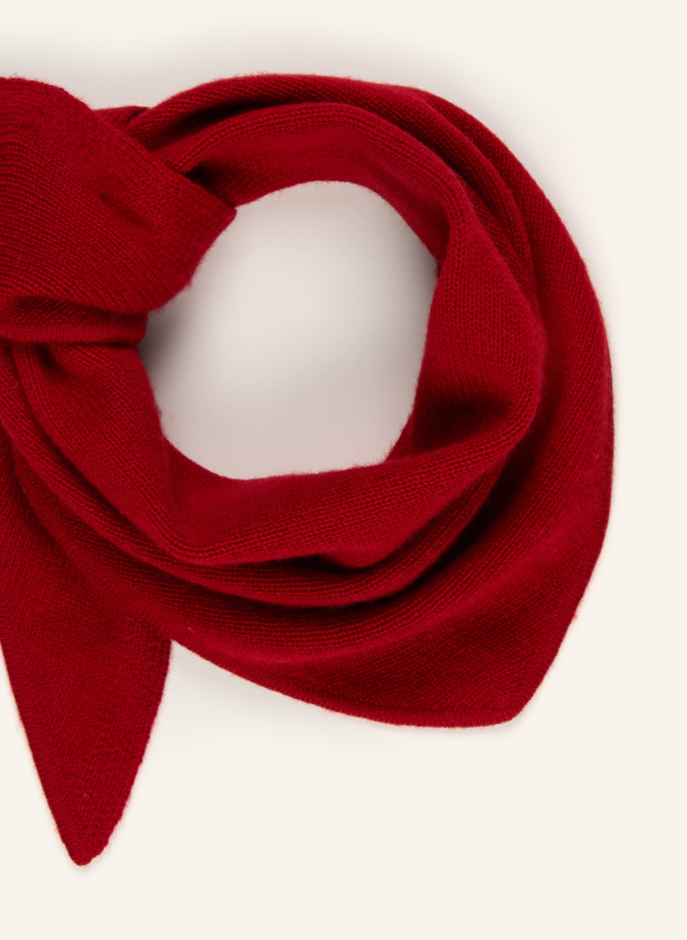 darling harbour Triangular scarf with cashmere: BRICK RED