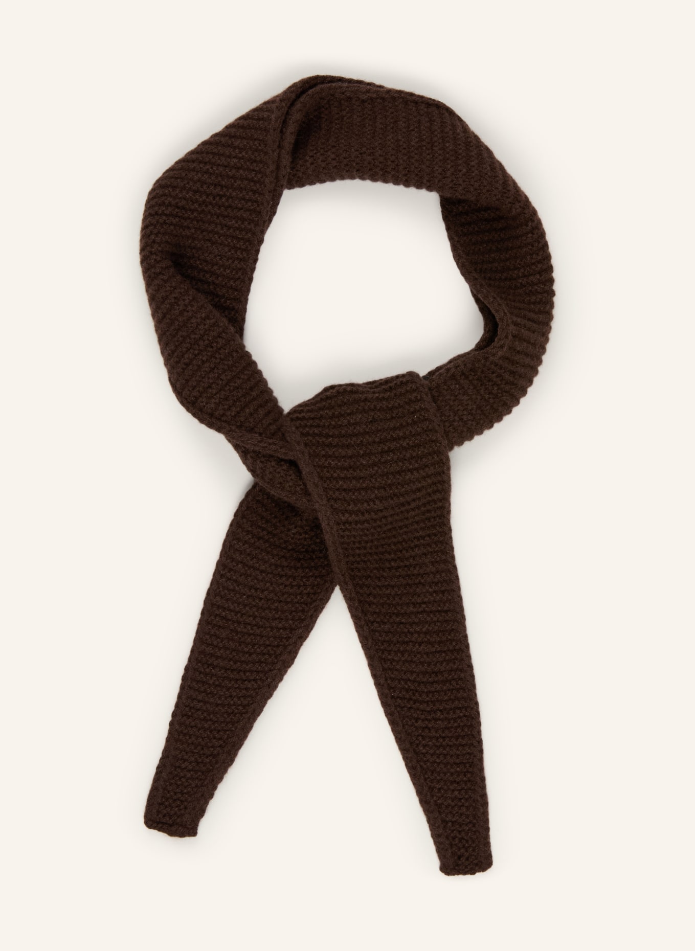 darling harbour Schal mit Cashmere: DARK BROWN