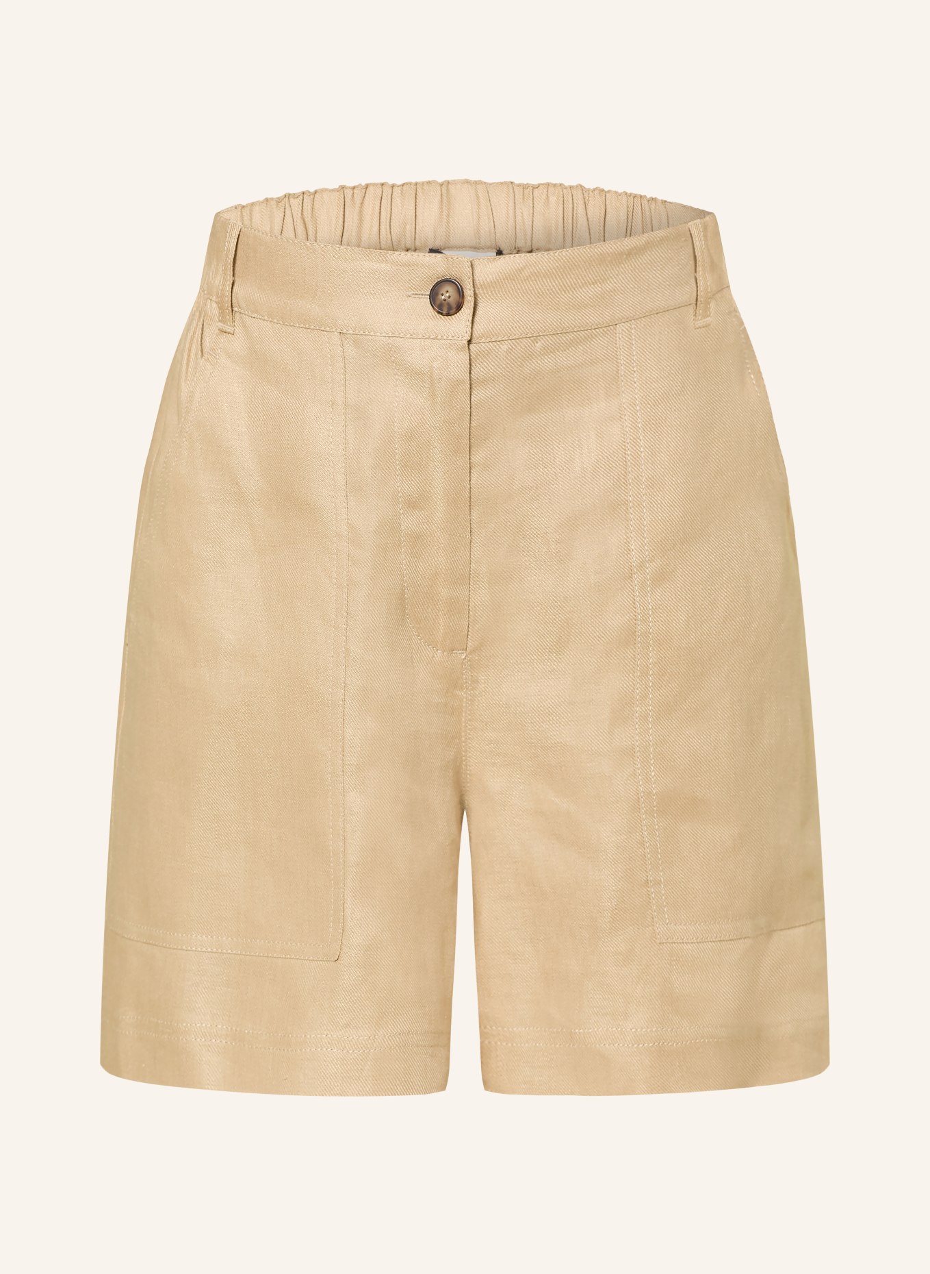 WEEKEND Max Mara Linen Shorts IVELETTA: CAMEL