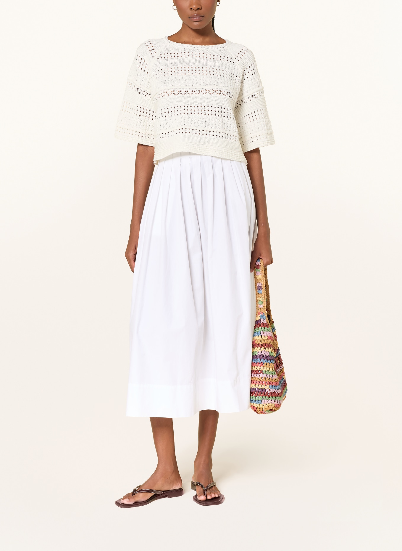 WEEKEND Max Mara IORCHE Knit Shirt: CREAM