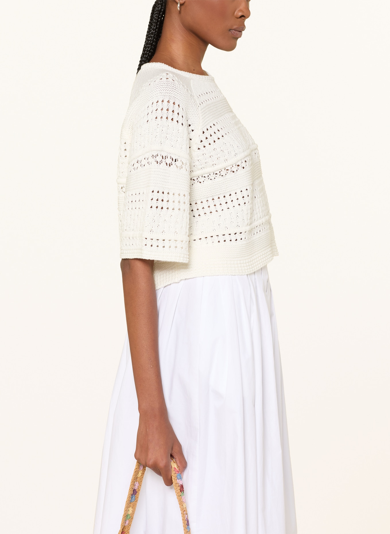 WEEKEND Max Mara IORCHE Knit Shirt: CREAM