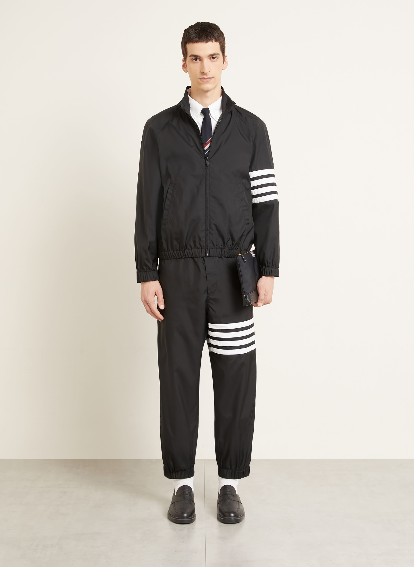 THOM BROWNE. Trainingsjacke: SCHWARZ / WEISS
