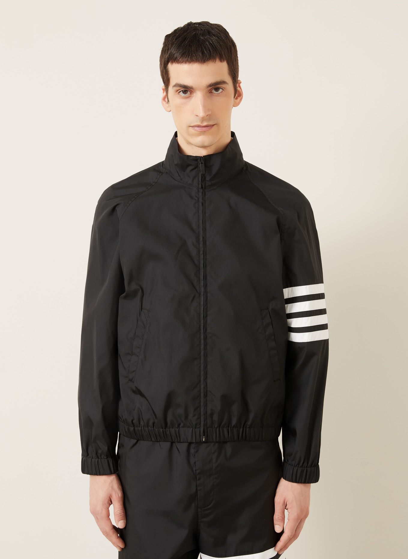 THOM BROWNE. Trainingsjacke: SCHWARZ / WEISS