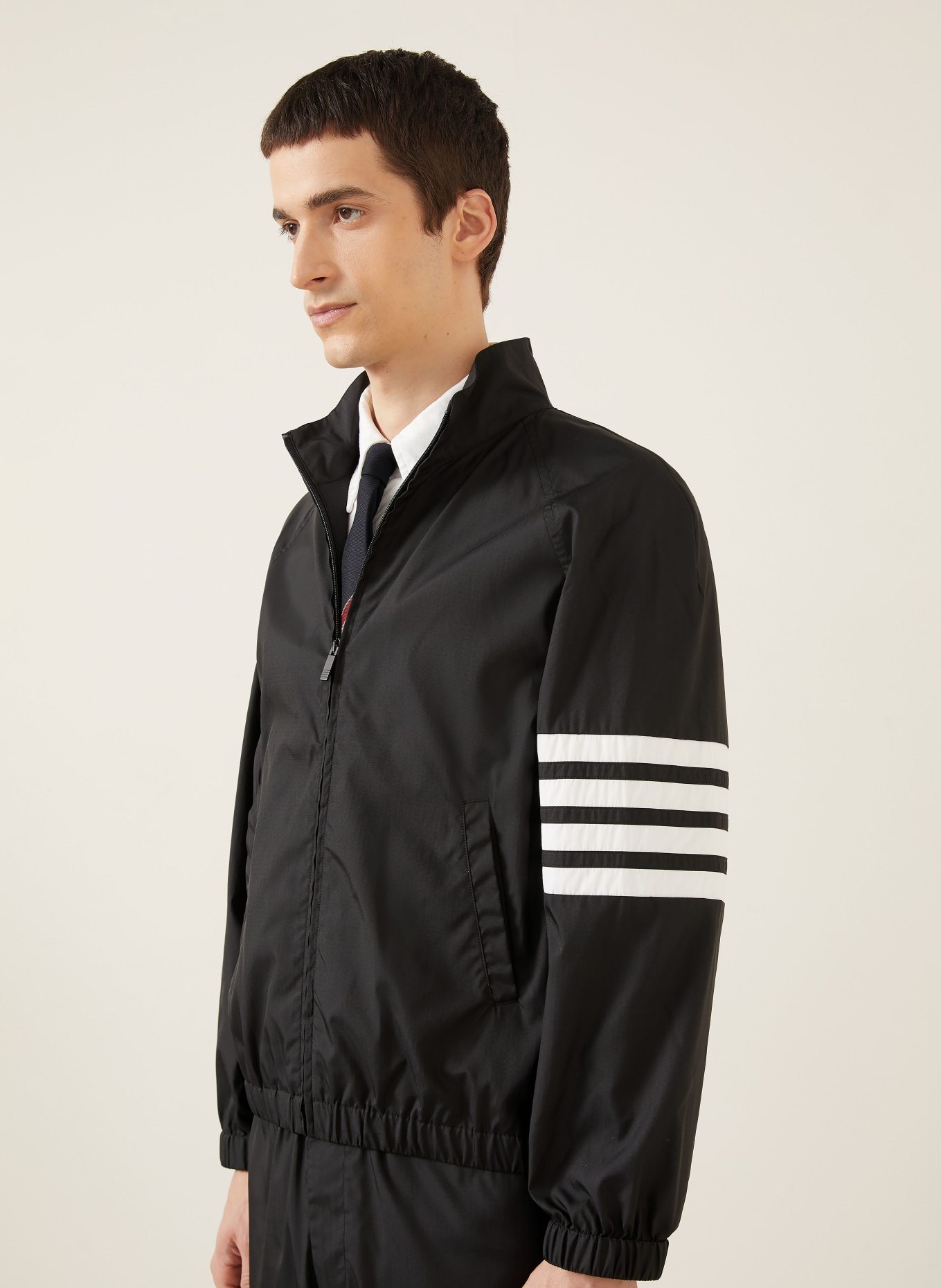 THOM BROWNE. Trainingsjacke: SCHWARZ / WEISS