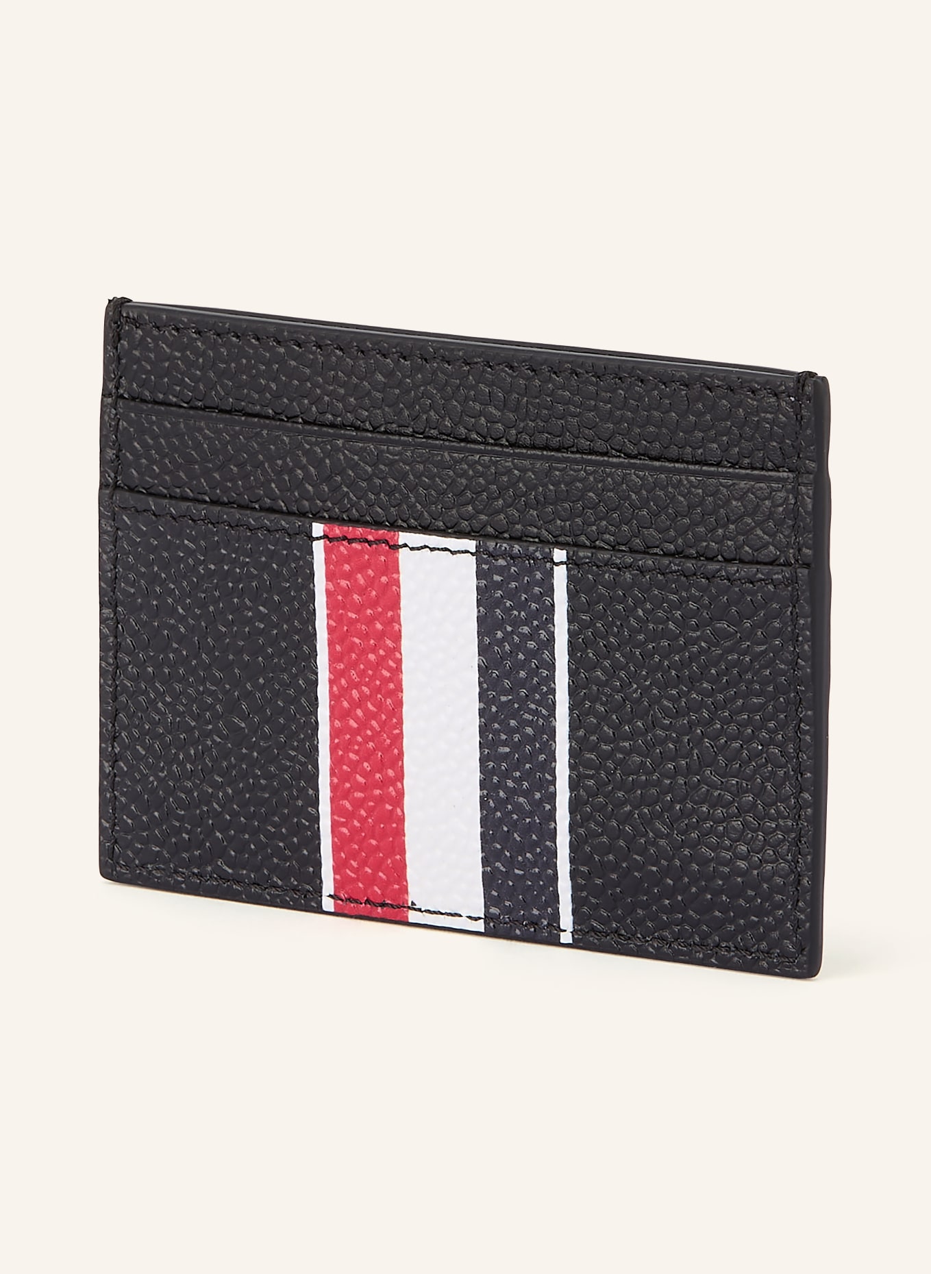 THOM BROWNE. Card holder: BLACK / RED / WHITE
