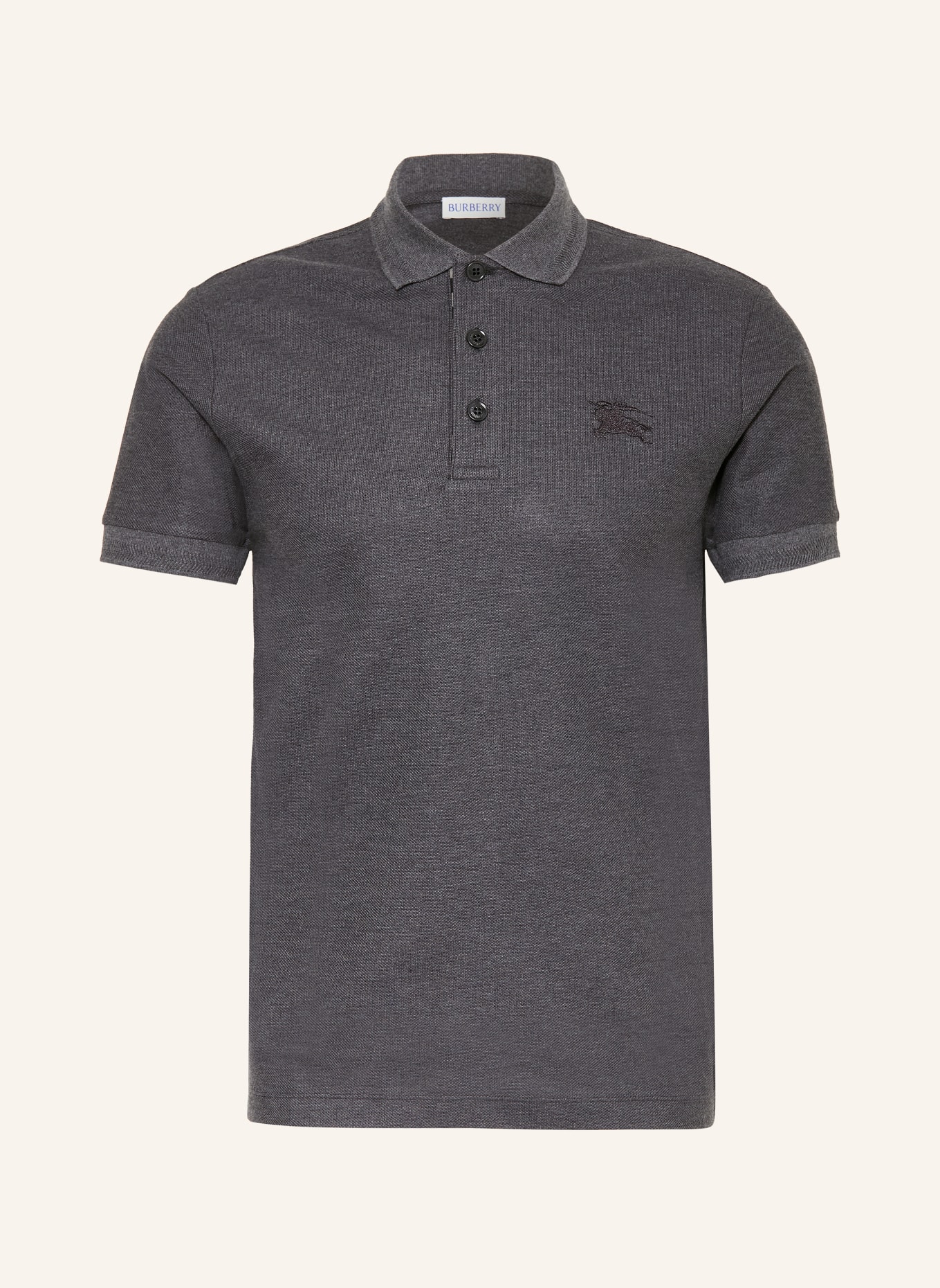 BURBERRY Koszulka polo Piqué o kroju slim fit: CZIEMNOSZARY