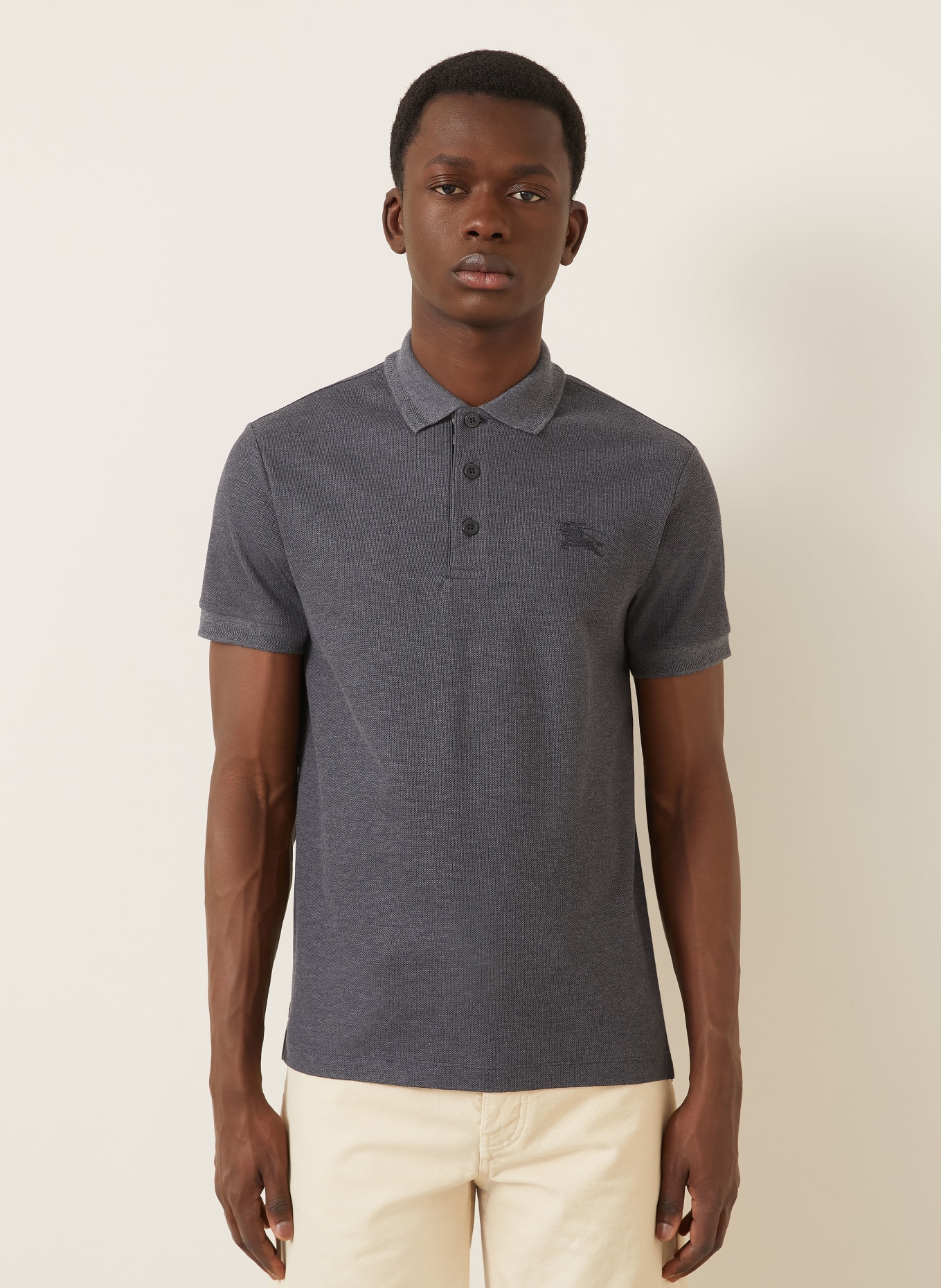 BURBERRY Koszulka polo Piqué o kroju slim fit: CZIEMNOSZARY