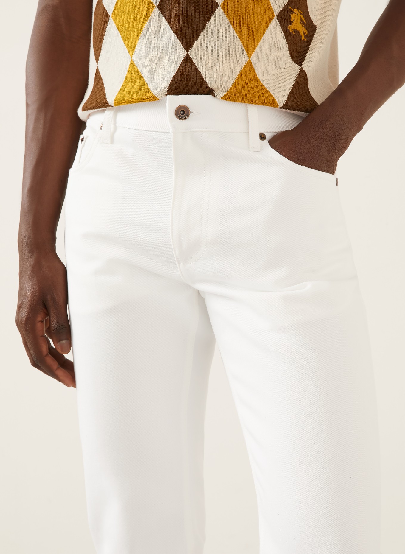 BURBERRY Jeans DAVID Slim Fit: A2014 CHALK WHITE