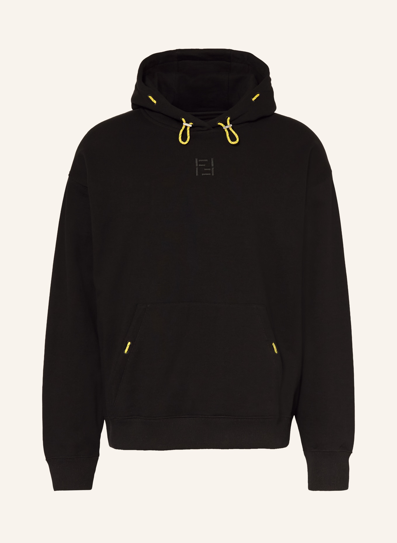 FENDI Hoodie: SCHWARZ / NEONGELB