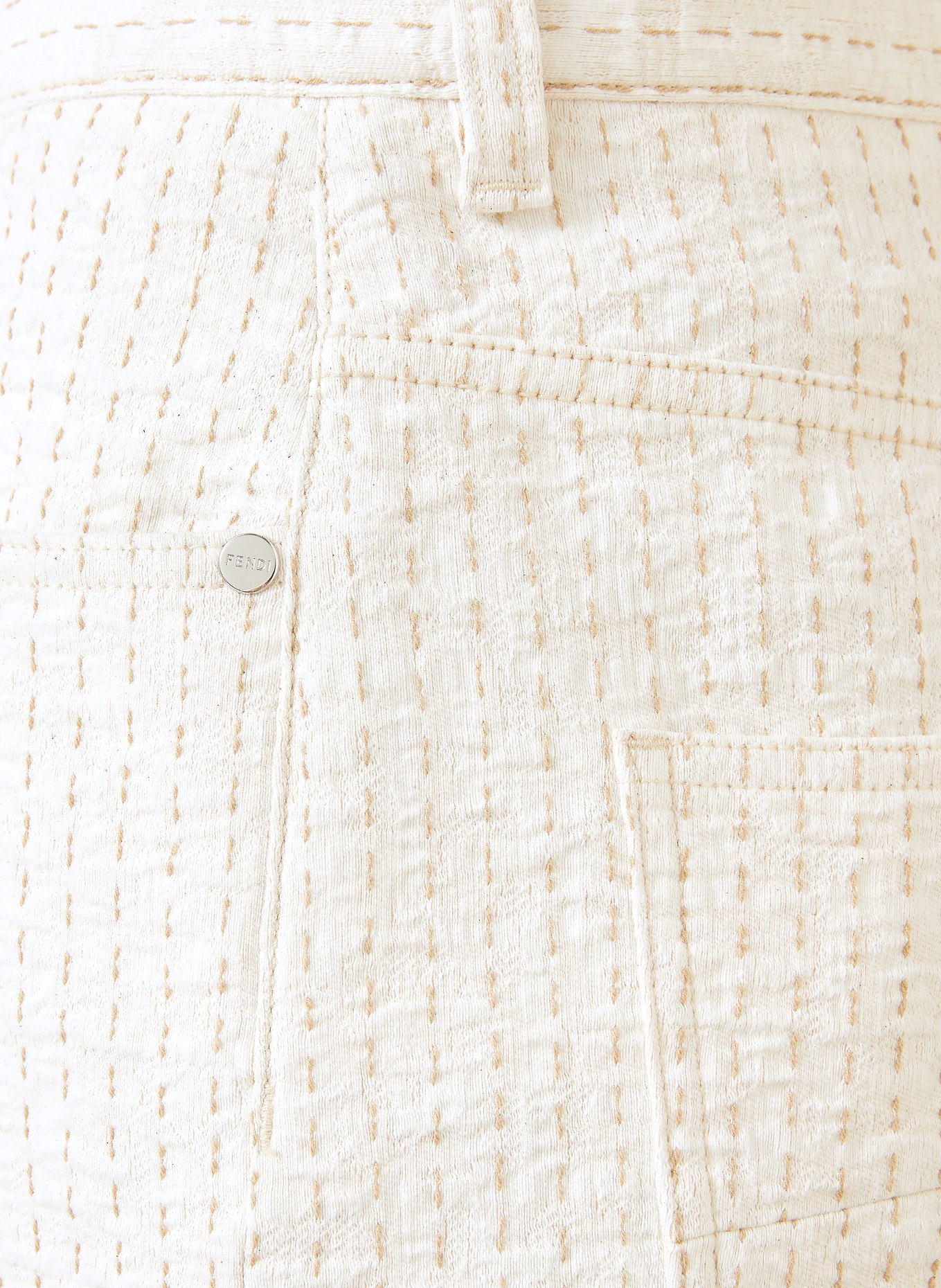 FENDI Jeans Relaxed Fit: CREME / CAMEL