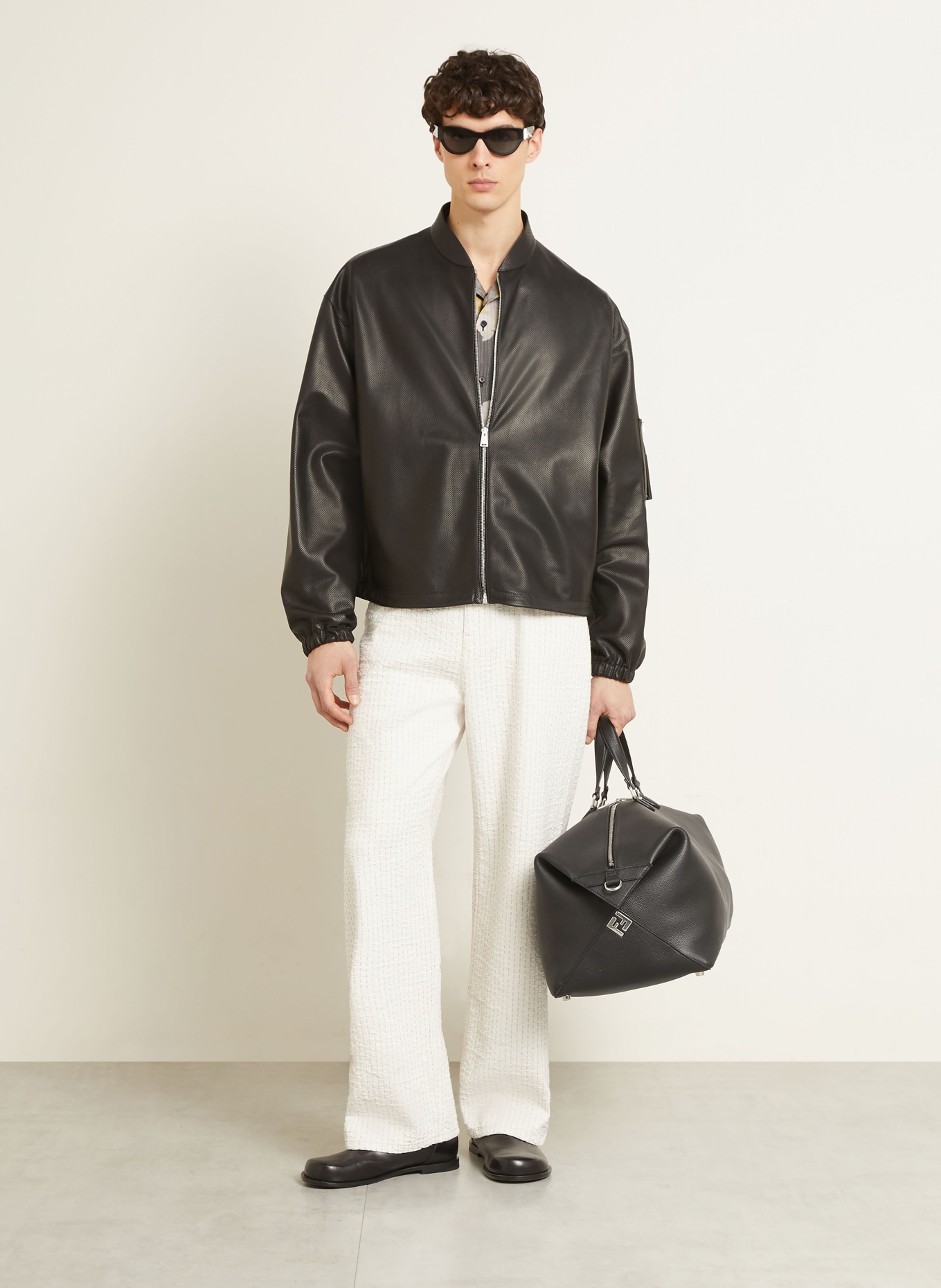 FENDI Lederblouson: SCHWARZ
