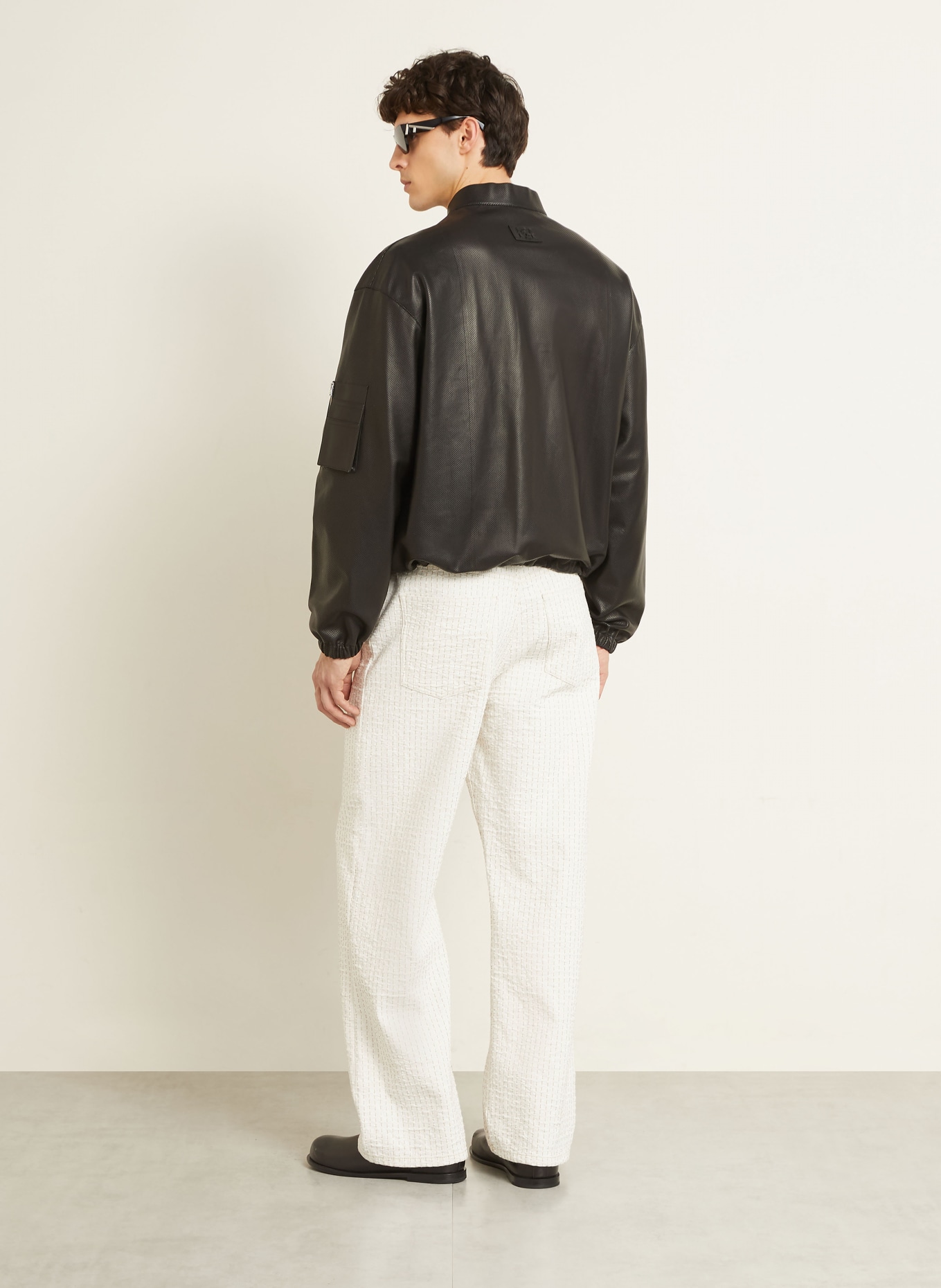 FENDI Lederblouson: SCHWARZ