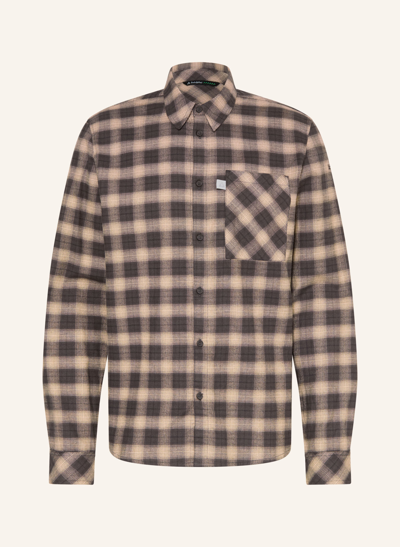 Schöffel Outdoor-overhemd KLEION: ZWART / BEIGE