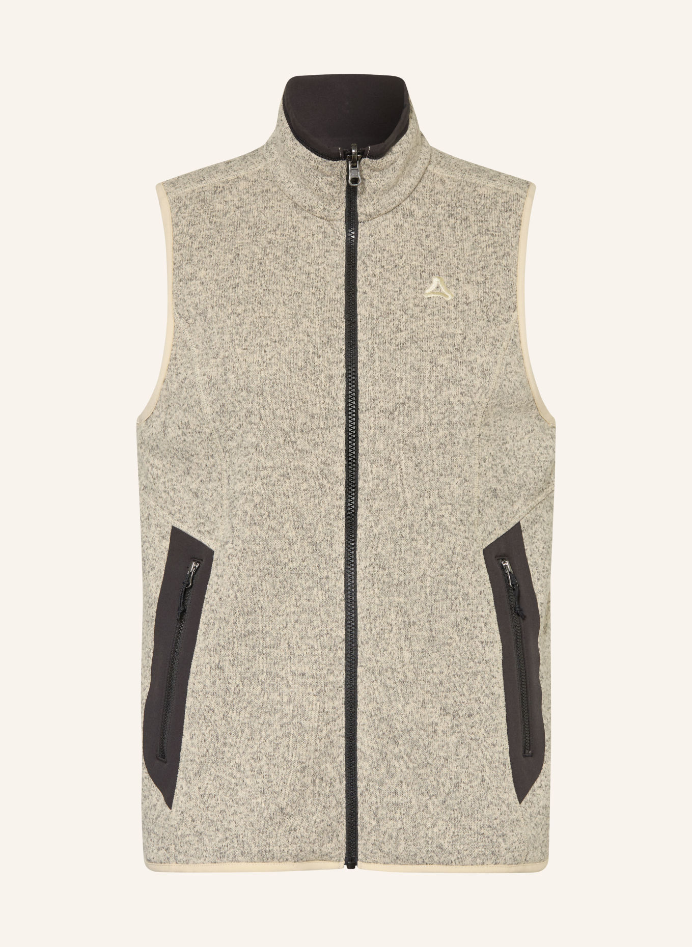 Schöffel Gebreid fleecevest YEW: CRÈME / GRIJS / ZWART
