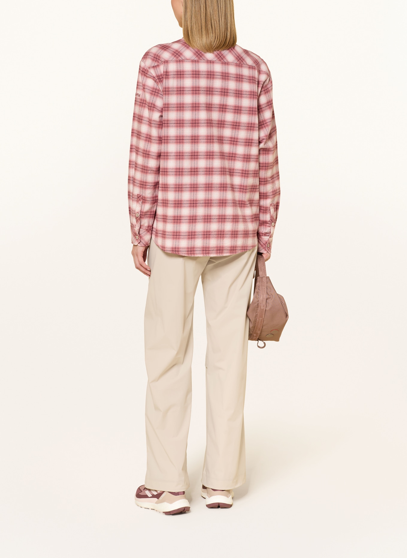 Schöffel KLEION flannel shirt: DUSKY PINK / WHITE