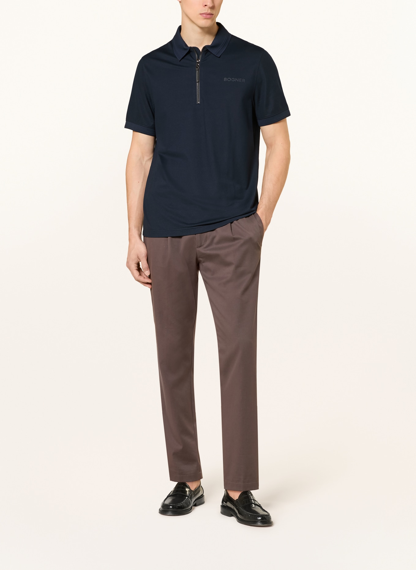 BOGNER Piqué-Poloshirt TIMO Regular FIt: DUNKELBLAU