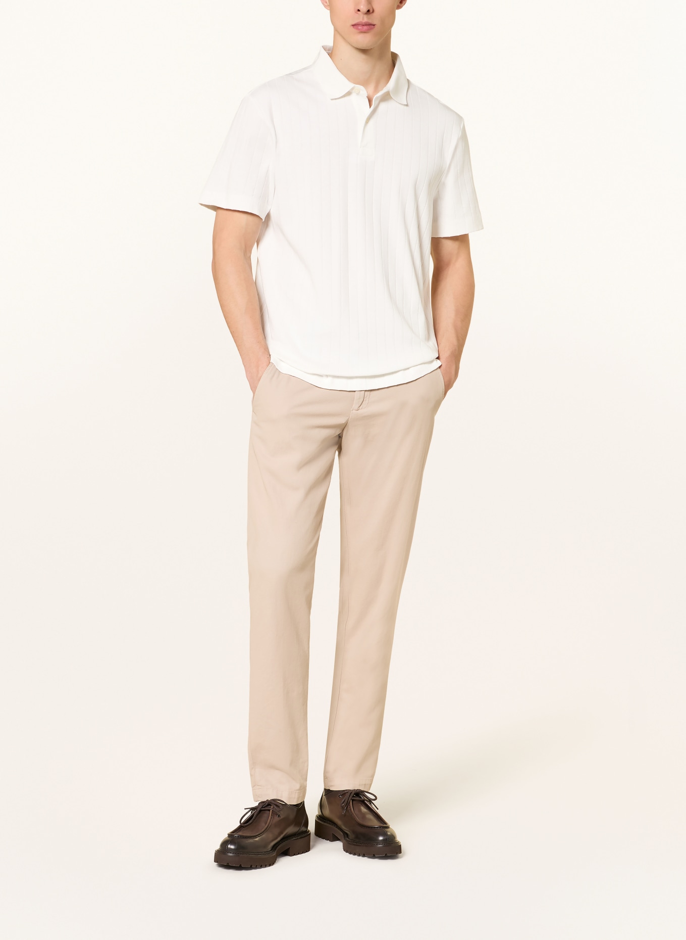 BOGNER Strik-Poloshirt ZANE: WEISS