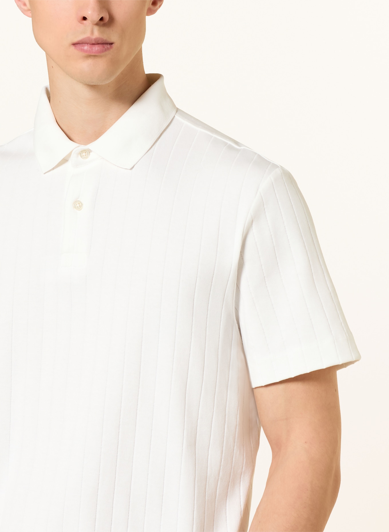 BOGNER Strik-Poloshirt ZANE: WEISS
