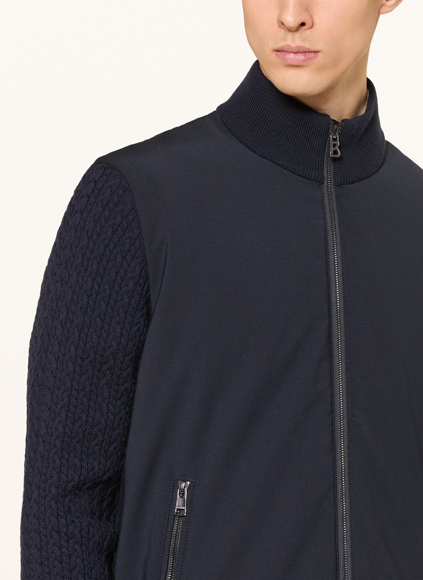 BOGNER Blouson ZISCO-8 im Materialmix: DUNKELBLAU