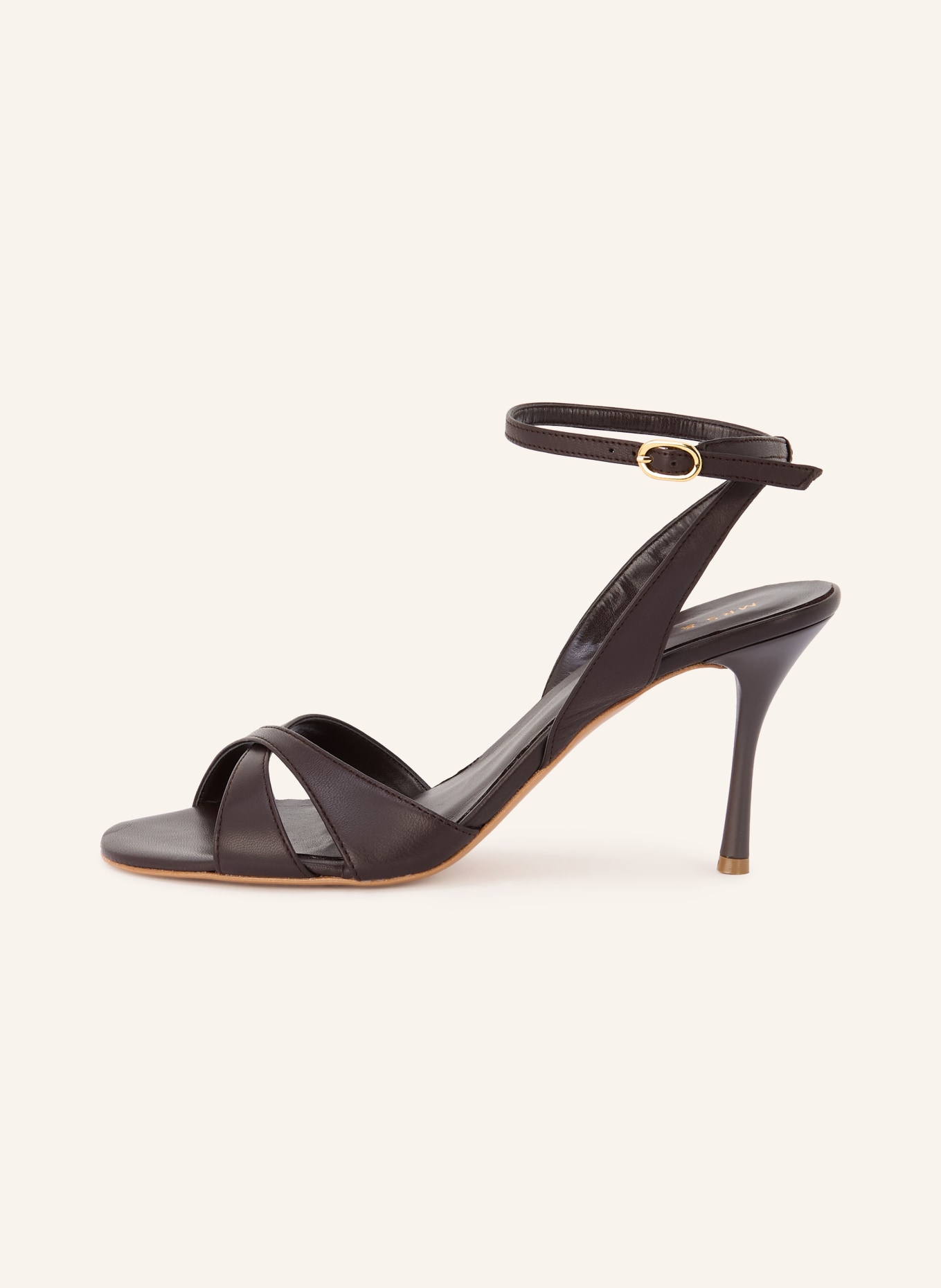 MRS & HUGS Ankle-strap sandals: DARK BROWN