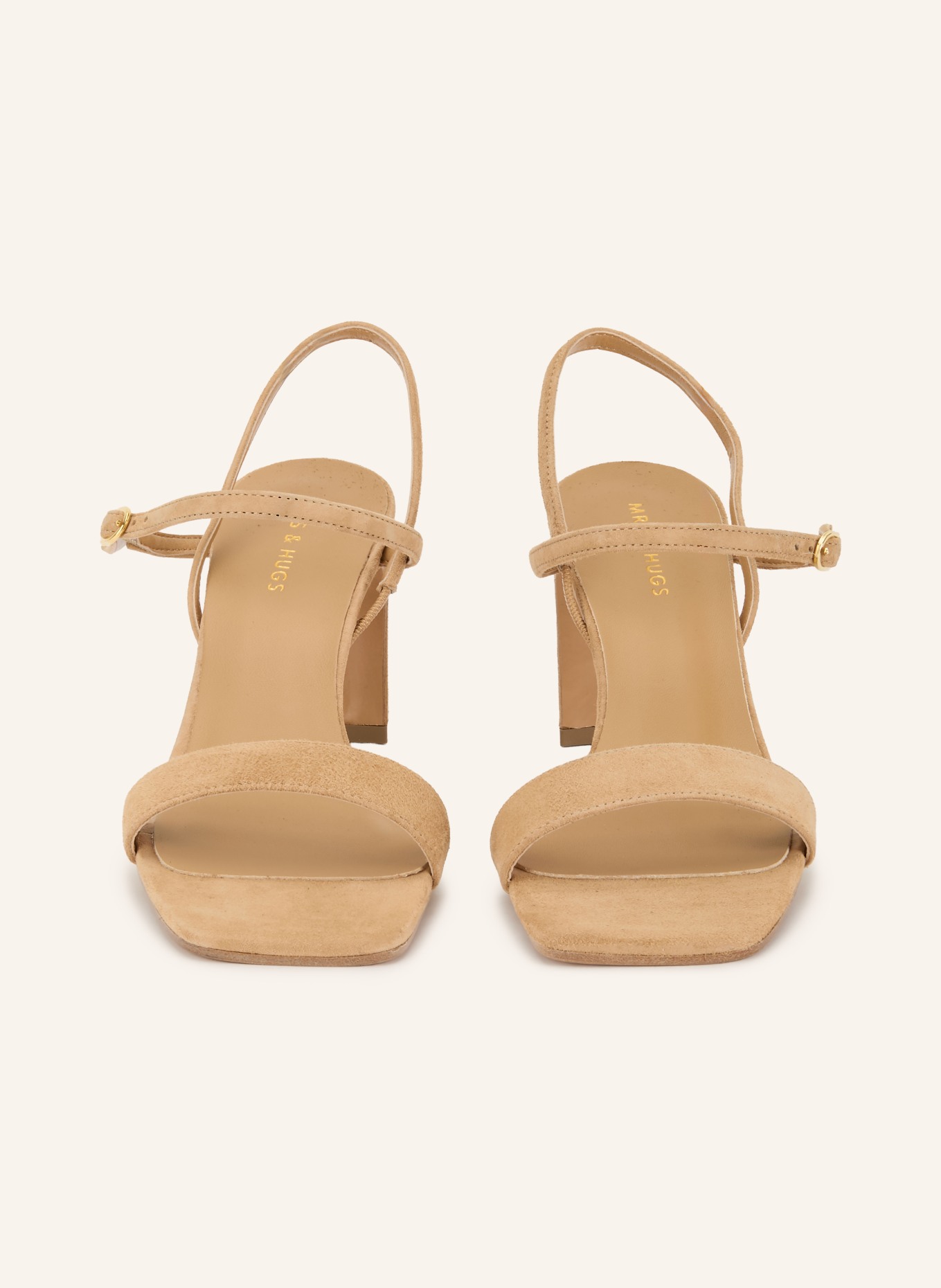 MRS & HUGS Ankle-strap sandals: CAMEL